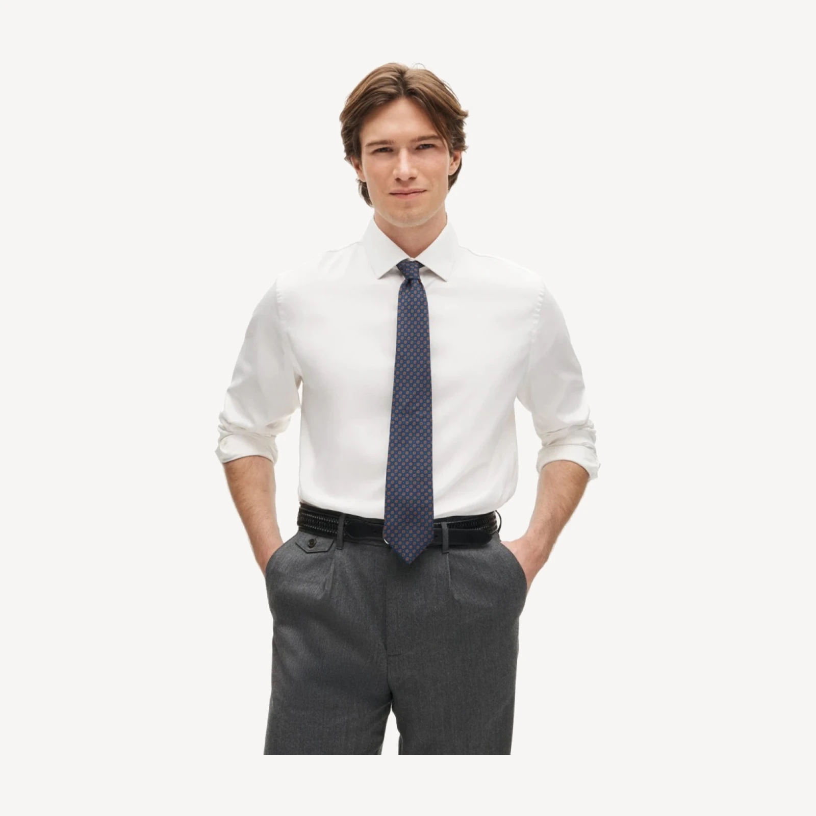 Bowery performance stretch dress shirt with spread collar