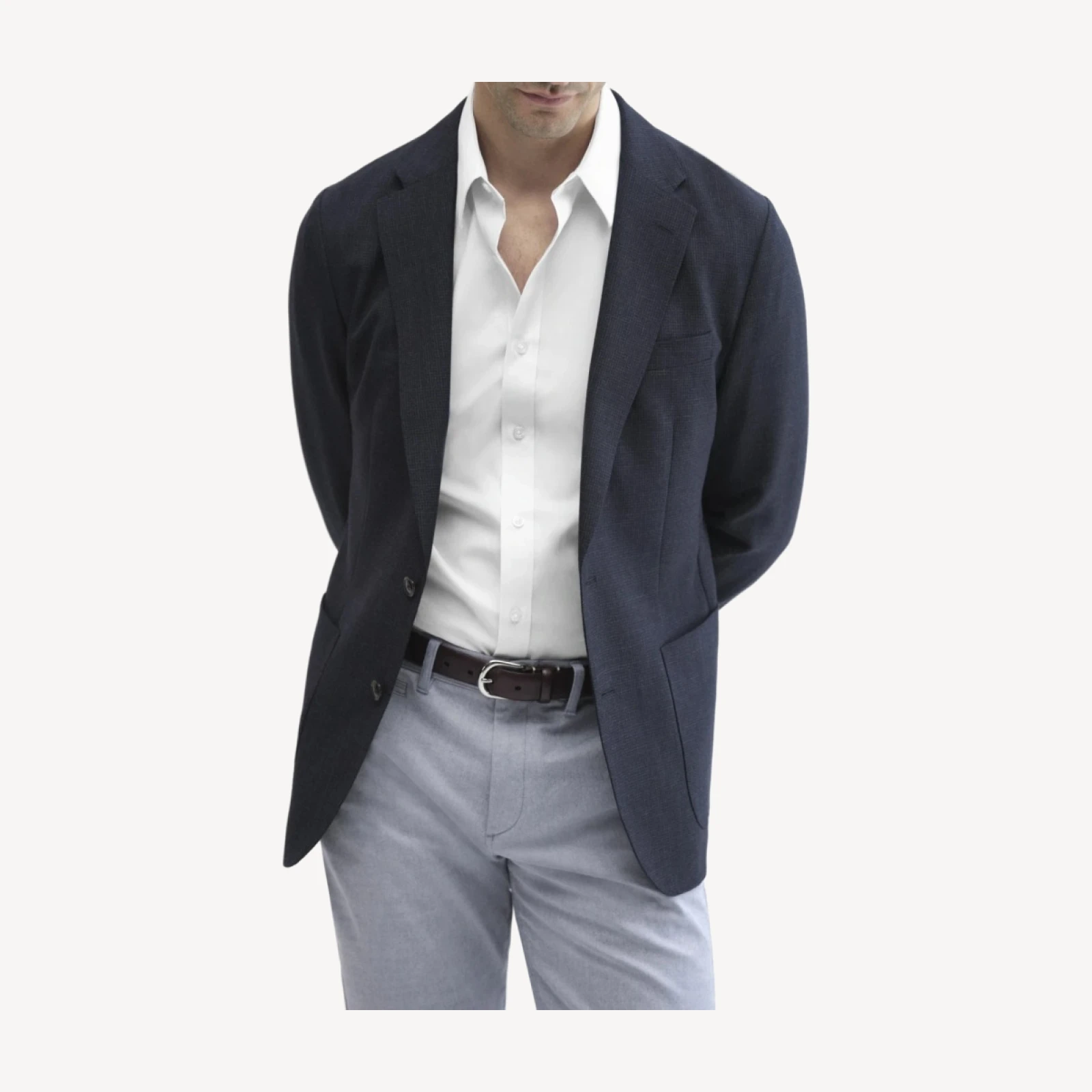 Bowery performance stretch dress shirt with spread collar