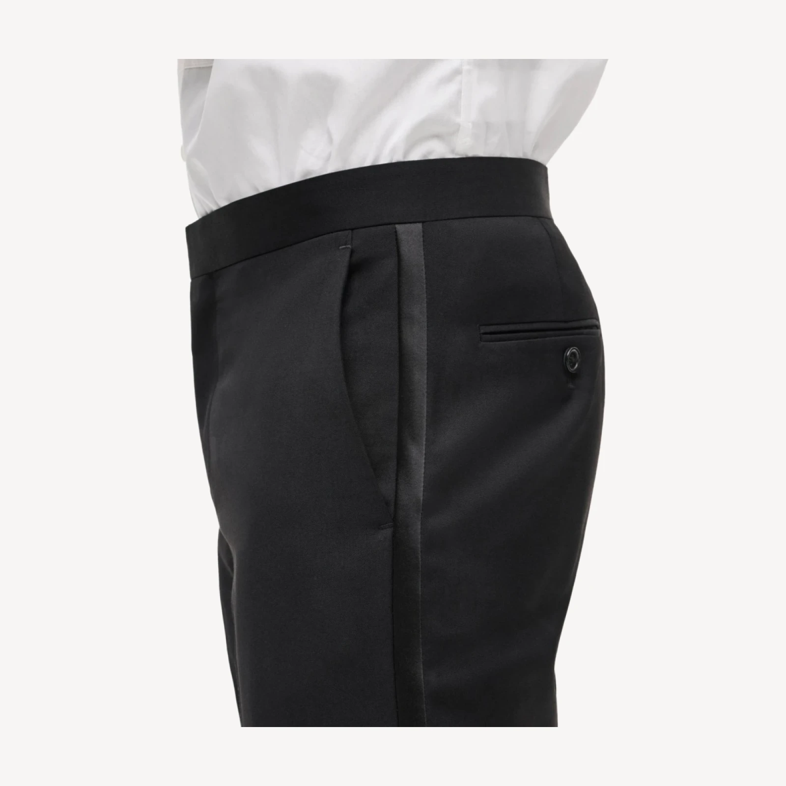 Ludlow Slim-fit tuxedo pant in Italian wool