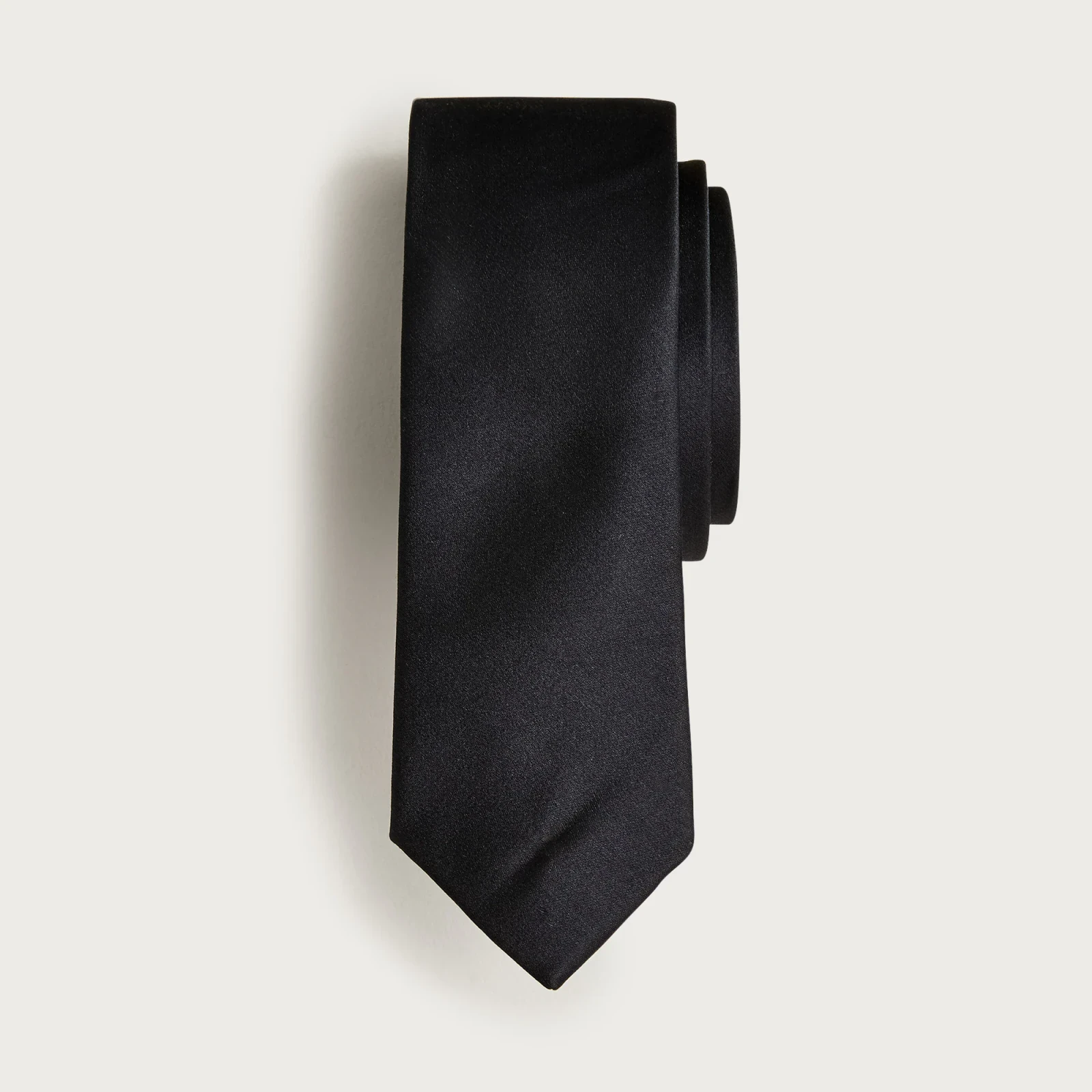 Kids' silk tie in black