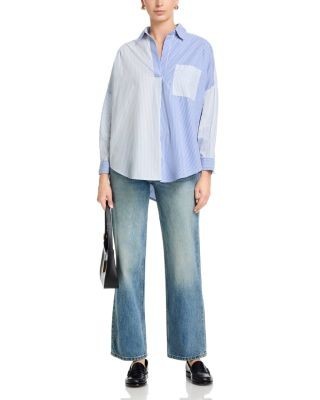 French Connection Striped Popover Shirt