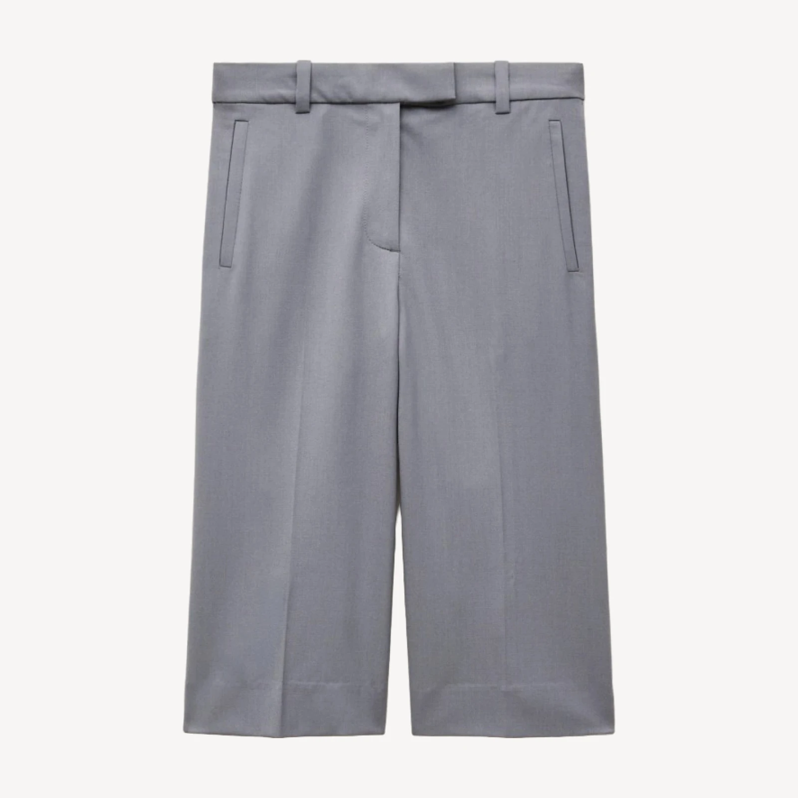 Trouser culotte in lightspun wool blend