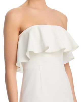 French Connection Whisper Strapless Frill Minidress