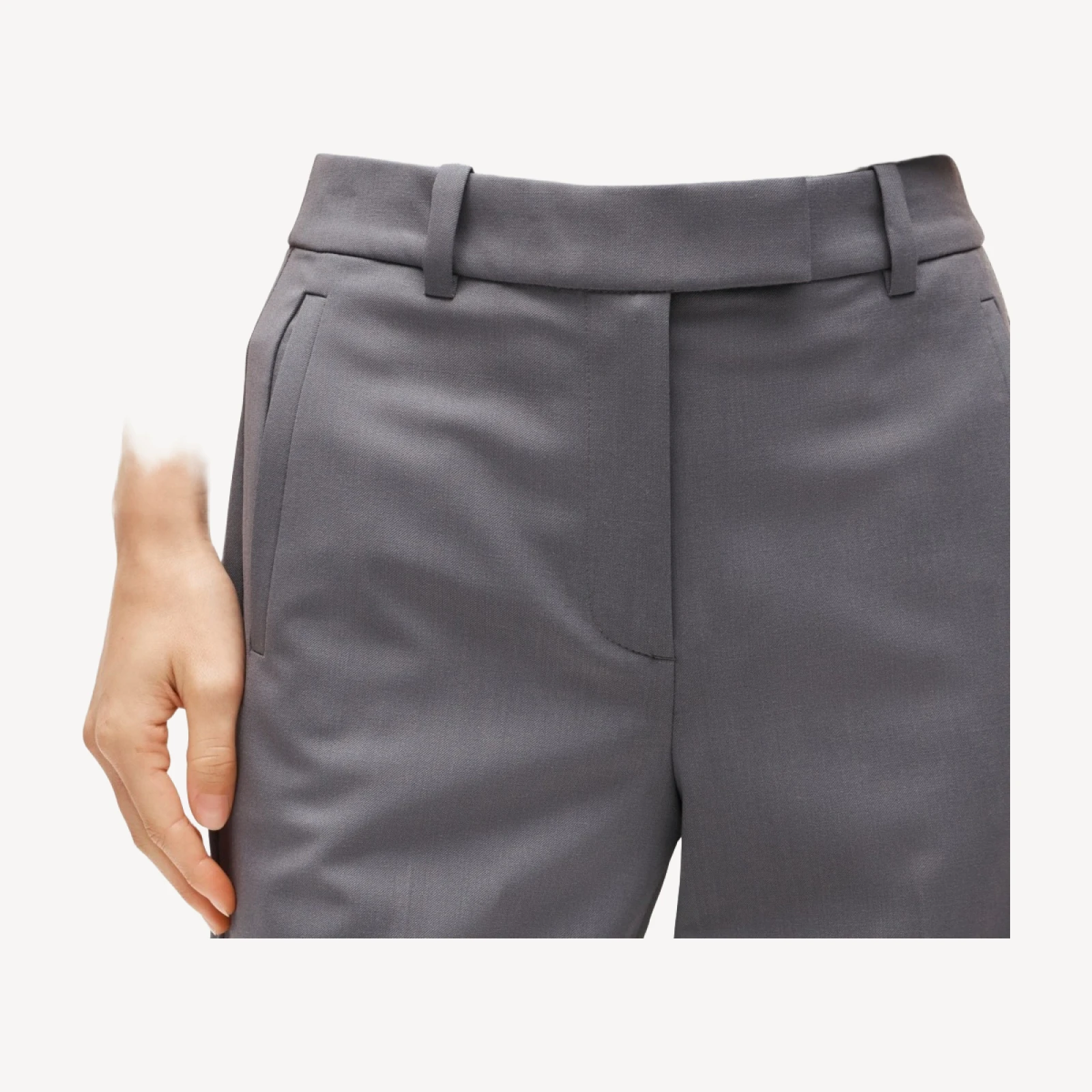 Trouser culotte in lightspun wool blend