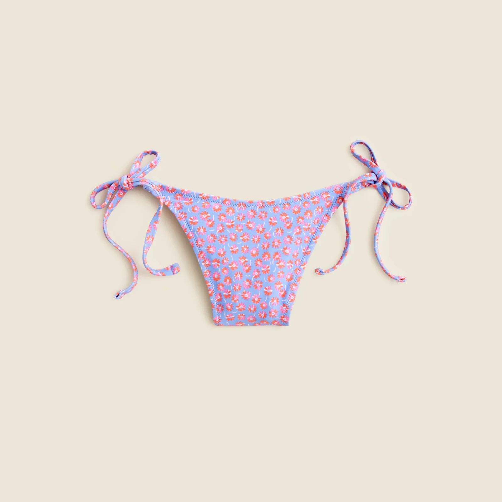 String bikini bottom in summer fields print