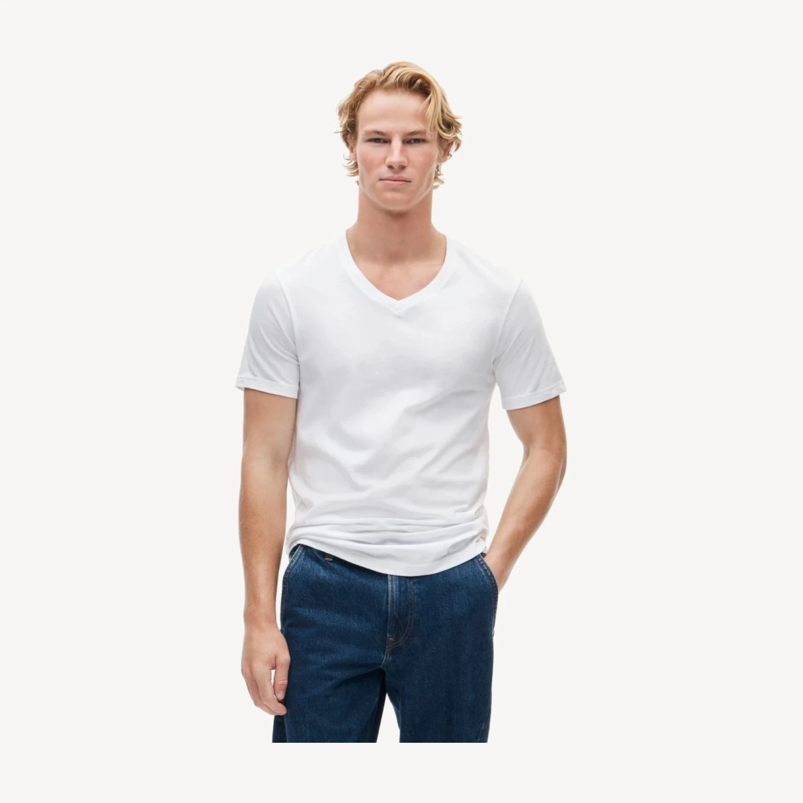 V-neck undershirts three-pack