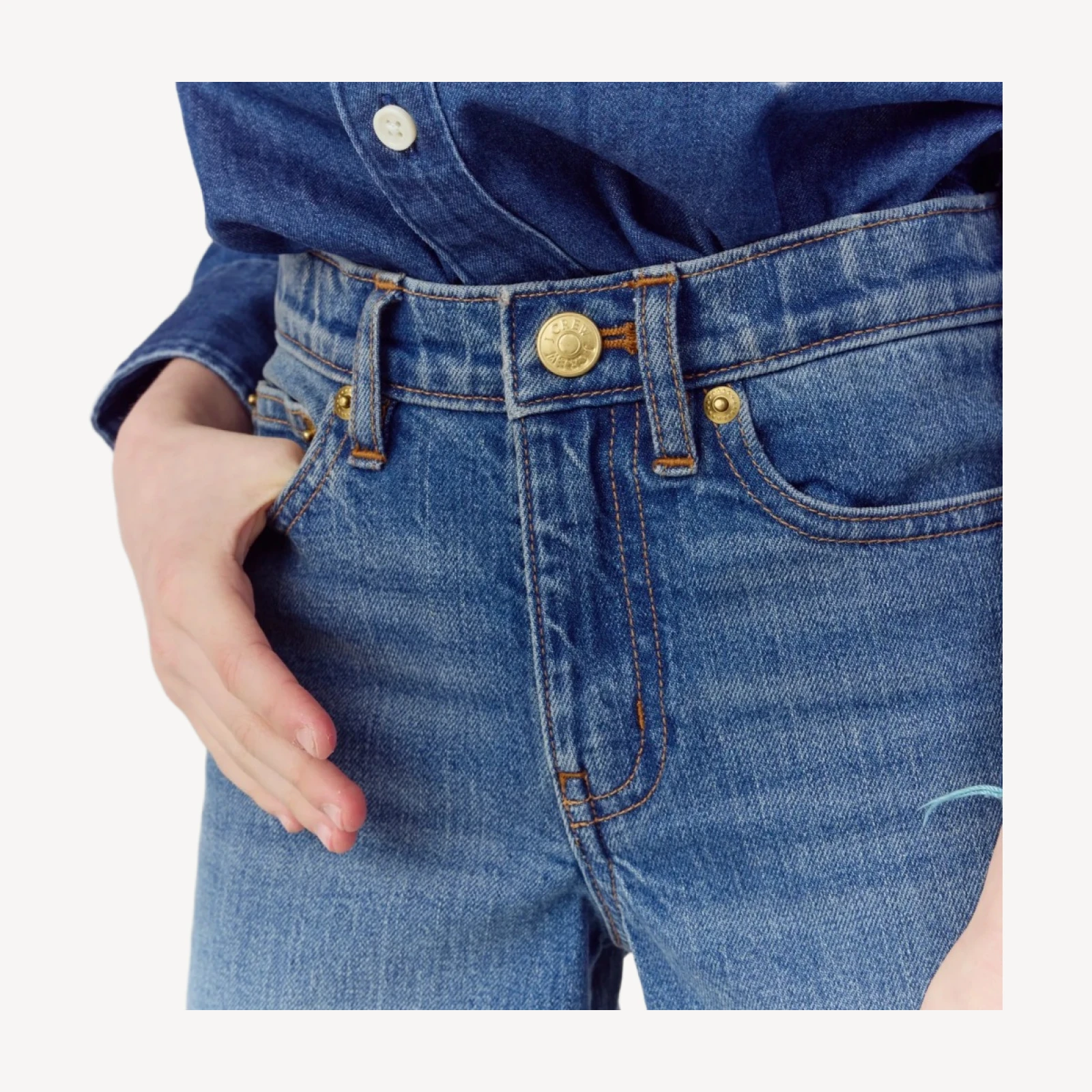 Girls' slim wide-leg jean in Hayworth wash