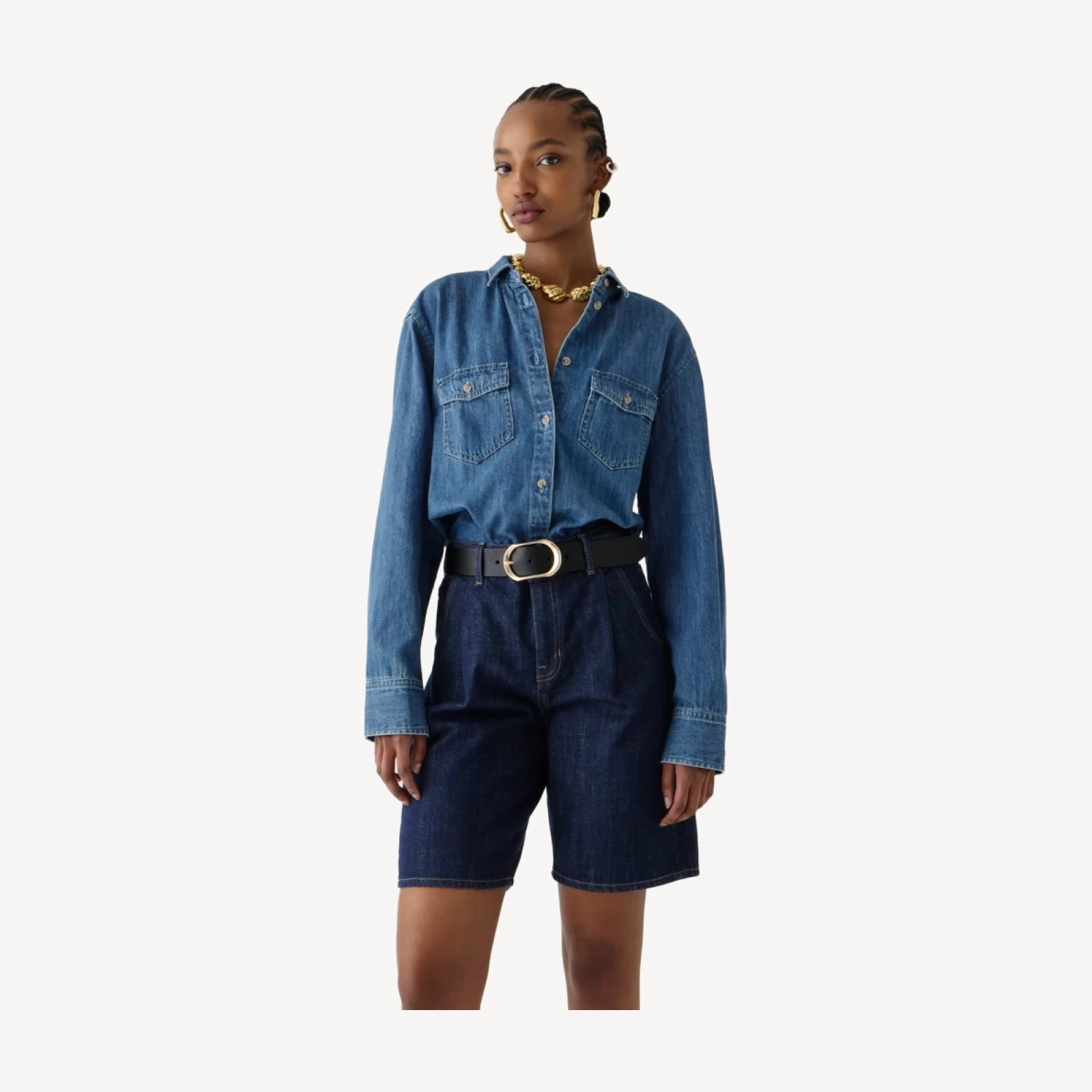 Garçon classic chambray shirt in Neela wash