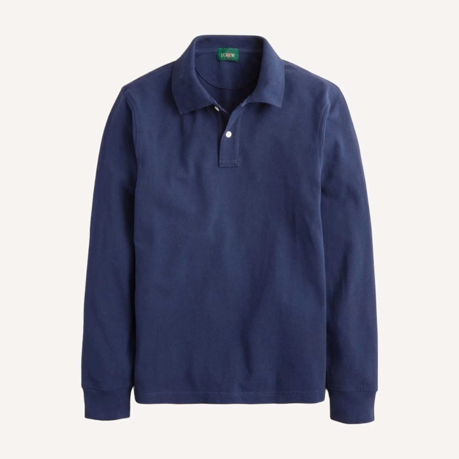 Long-sleeve classic piqué polo shirt