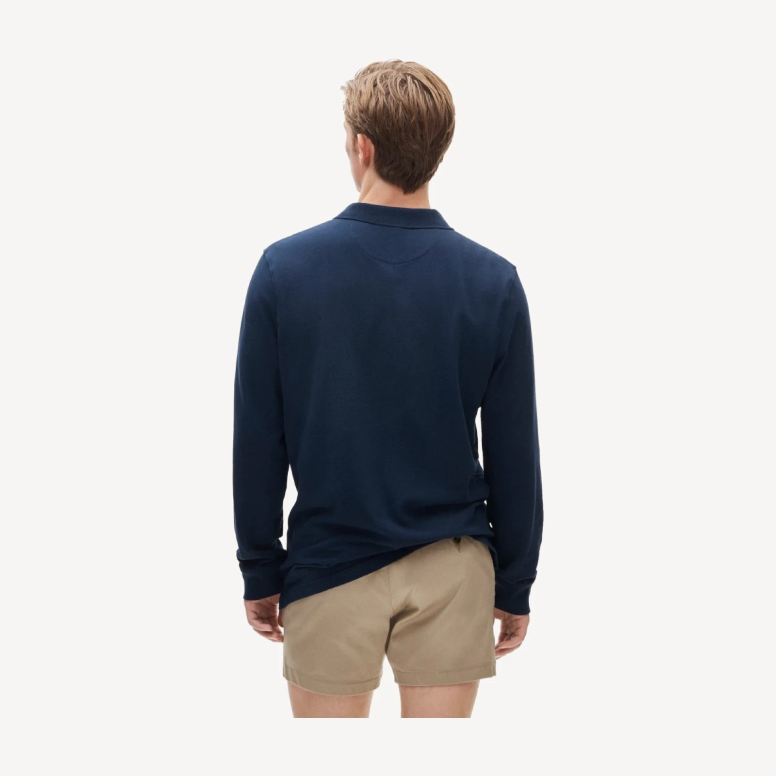 Long-sleeve classic piqué polo shirt