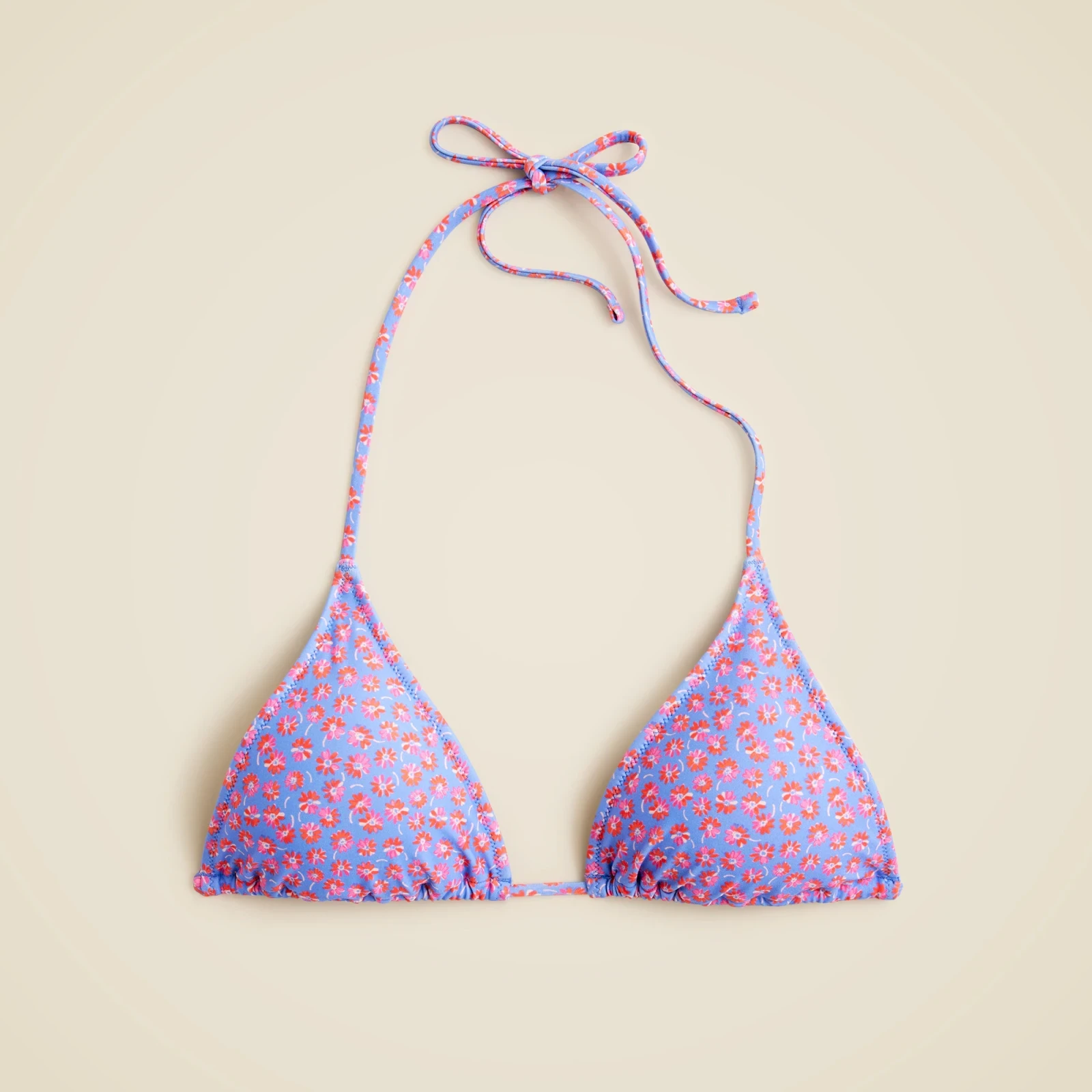 Perfect string bikini top in summer fields print