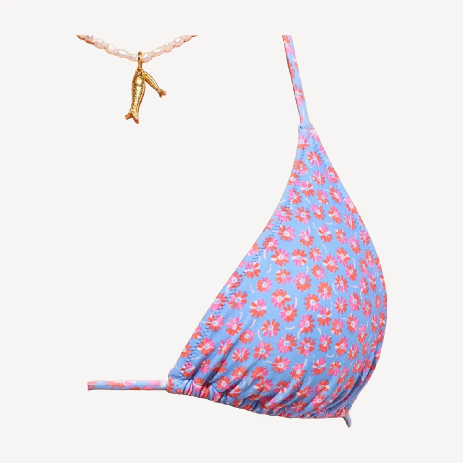 Perfect string bikini top in summer fields print