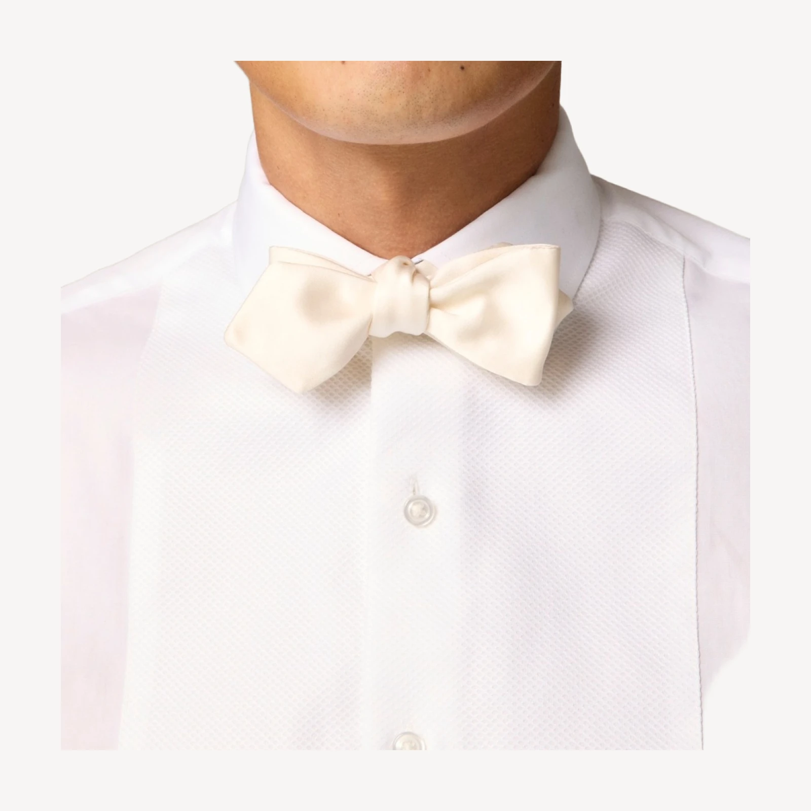 English satin point bow tie
