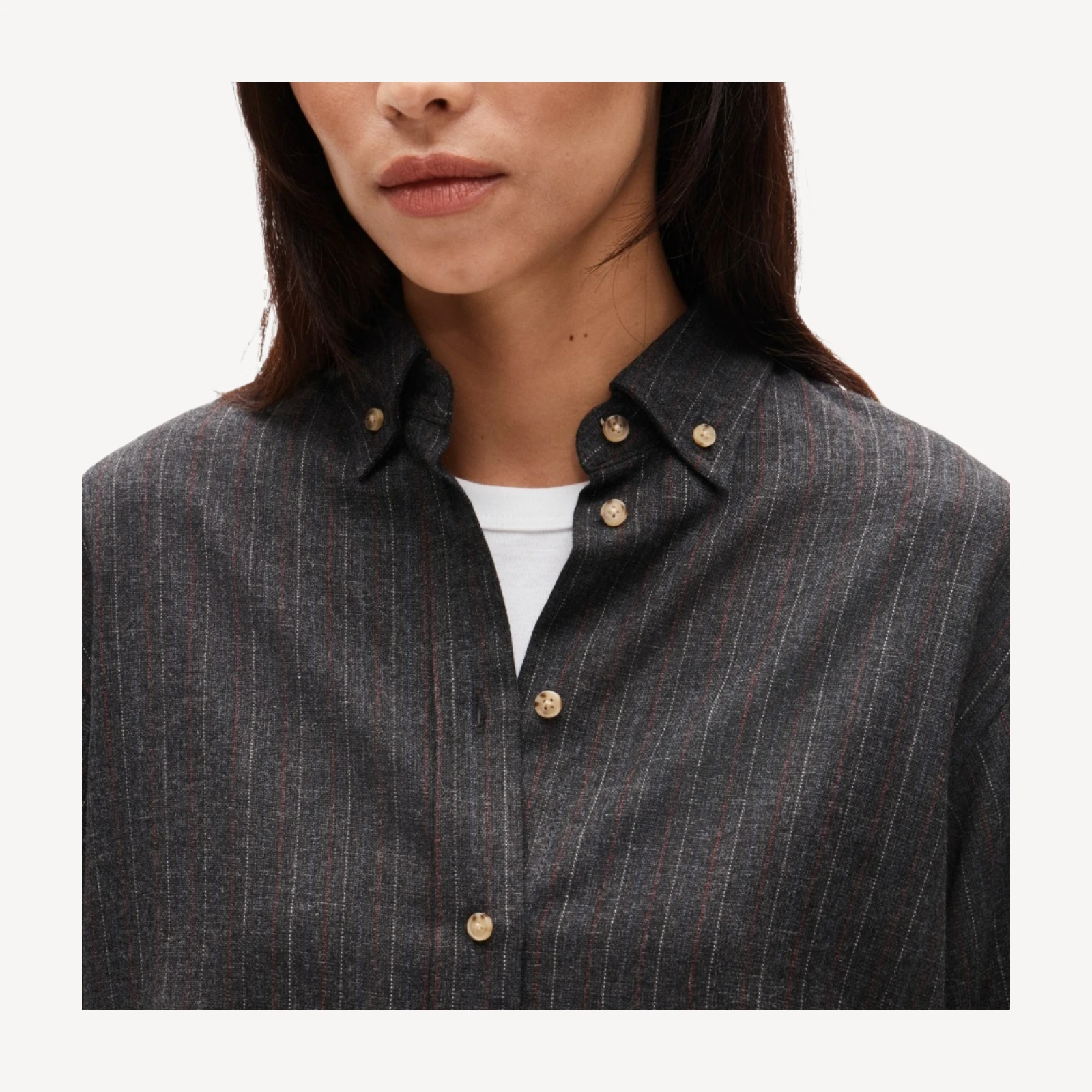 Esme button-up shirt in Italian wool blend