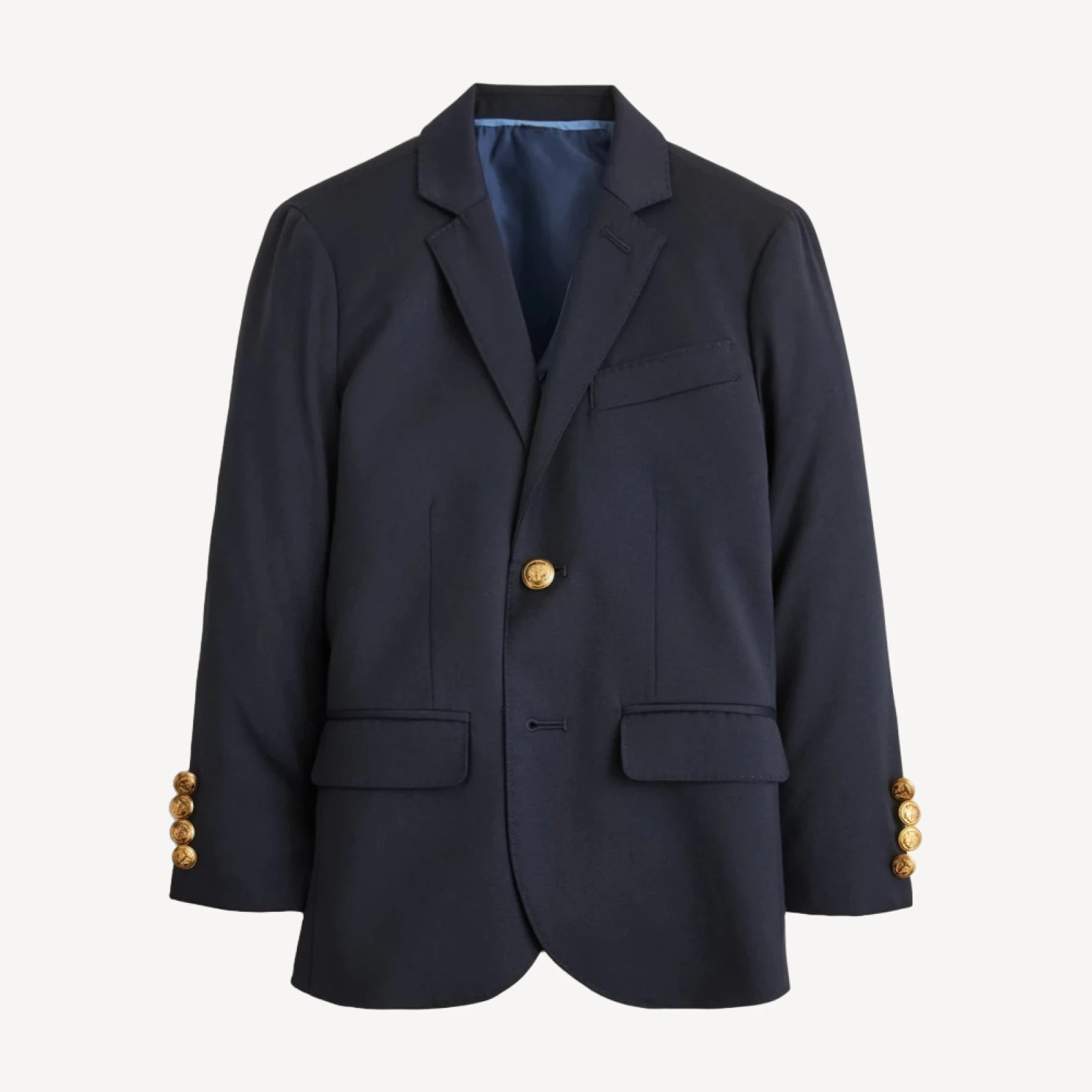 Boys' Ludlow two-button blazer in navy wool blend
