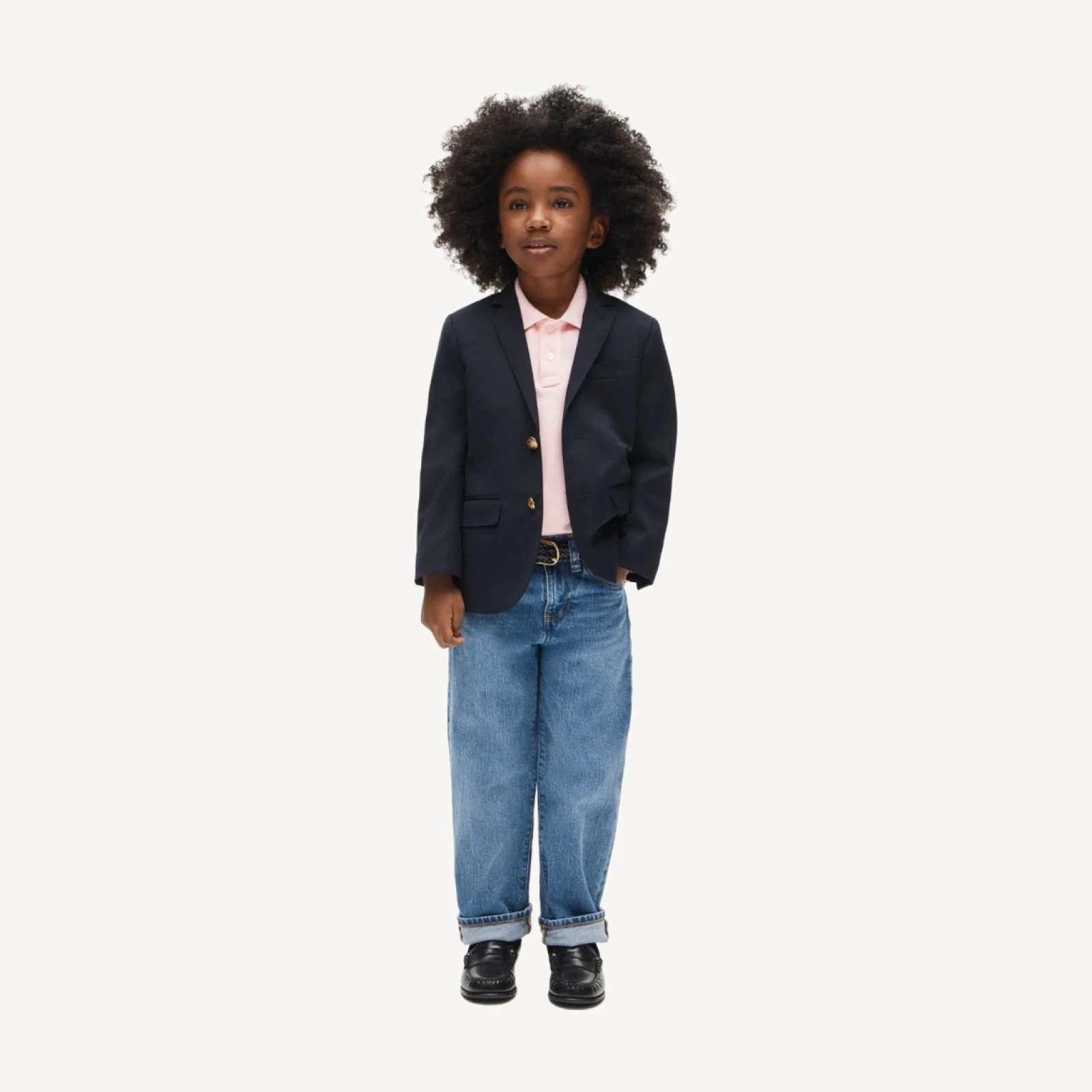 Boys' Ludlow two-button blazer in navy wool blend