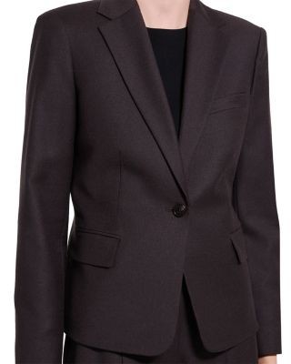 Theory One Button Slim Fit Wool Jacket