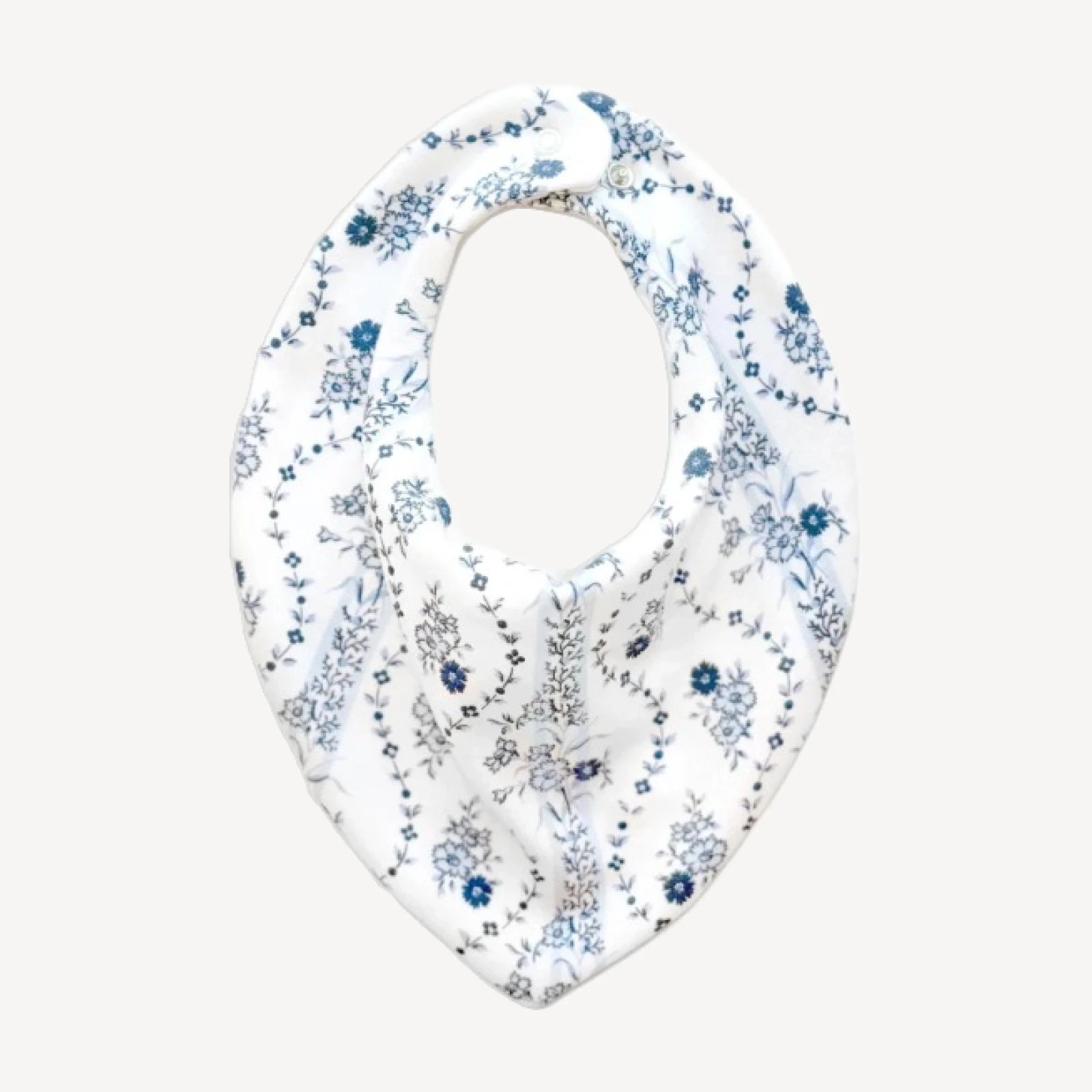 The Bandana Bib - Blue Vine Stripe