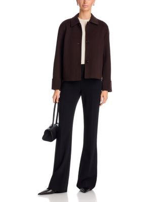 Theory Double Face Wool Blend Boxy Cuff Jacket