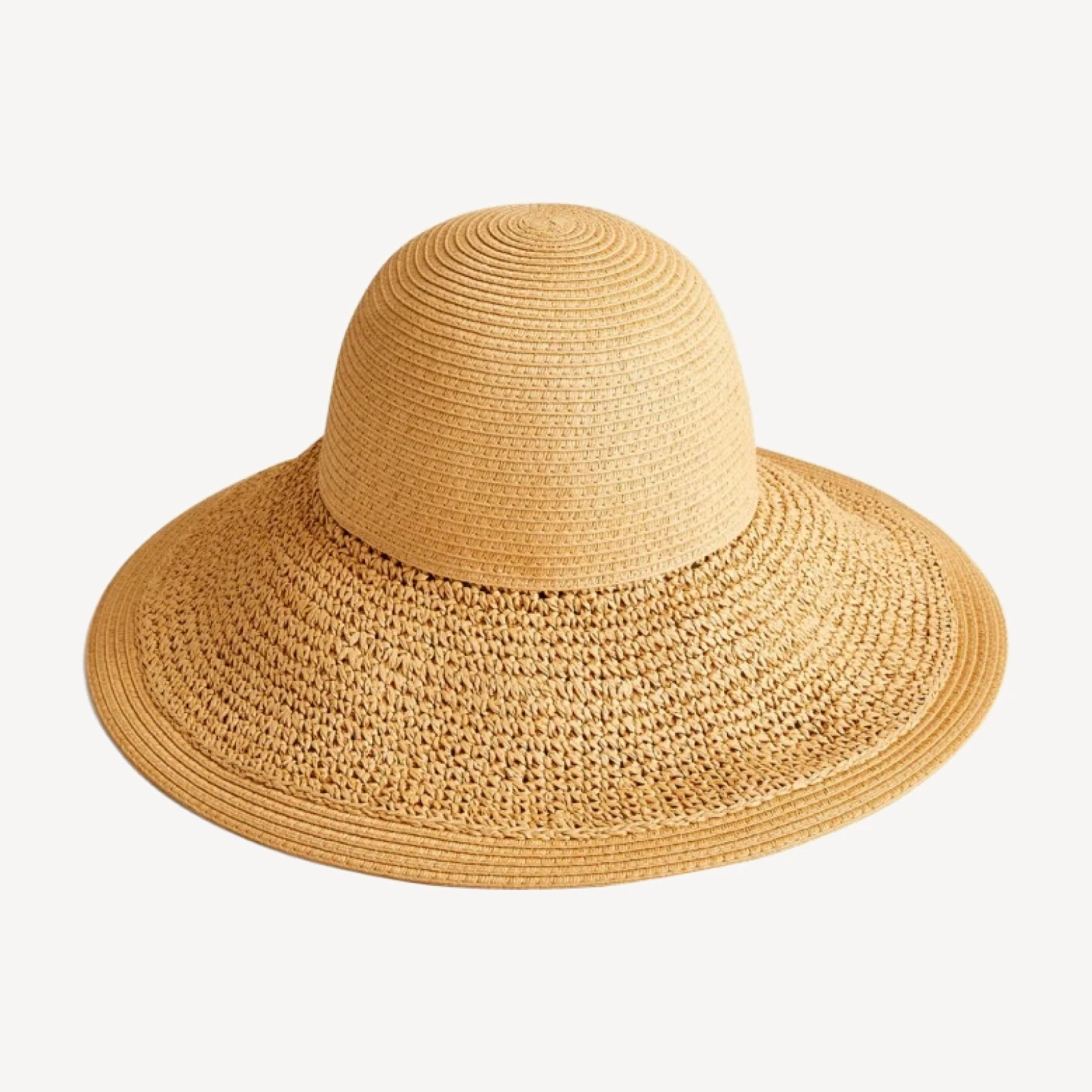 Textured summer straw hat