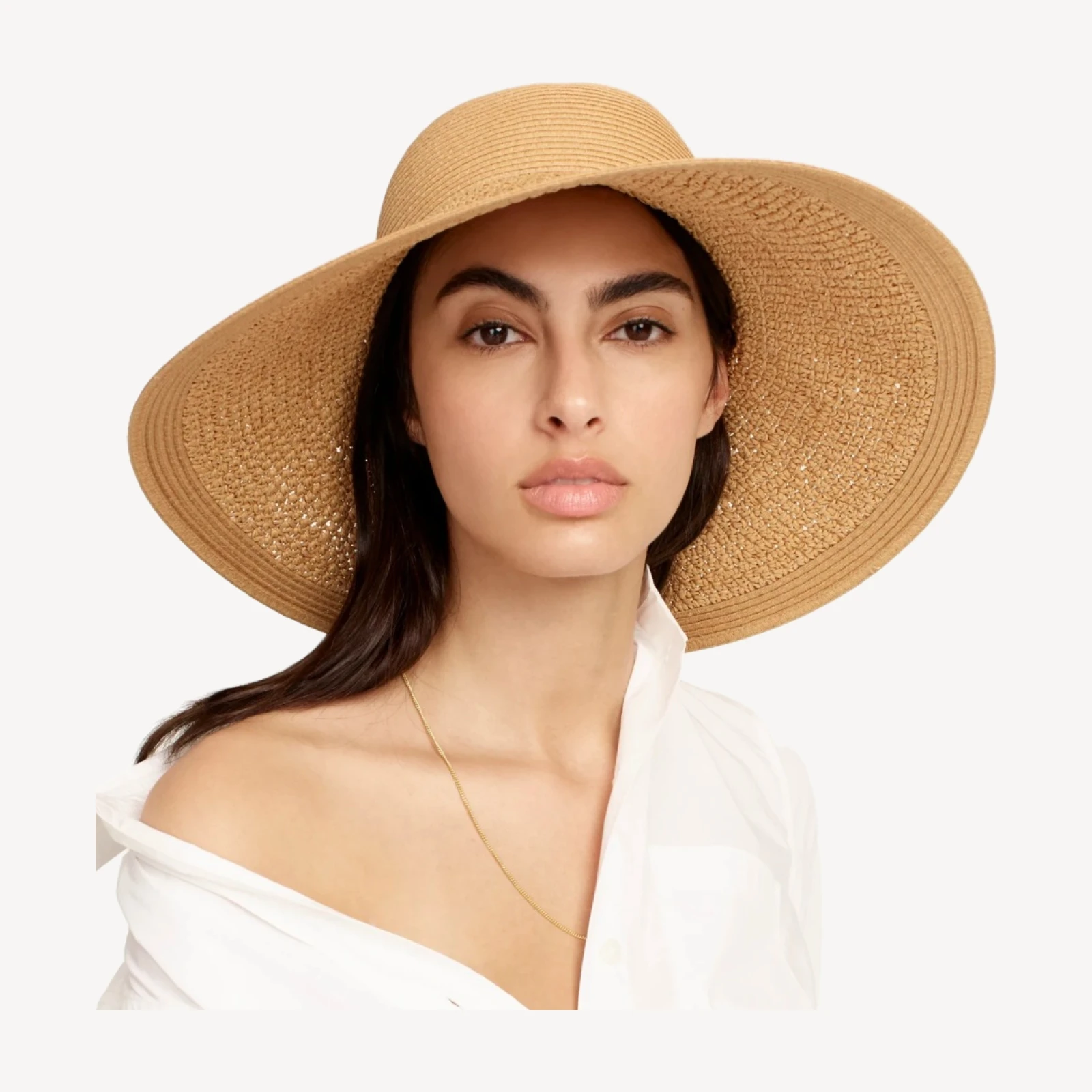 Textured summer straw hat