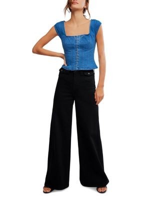 Free People Marilyn Denim Corset Top