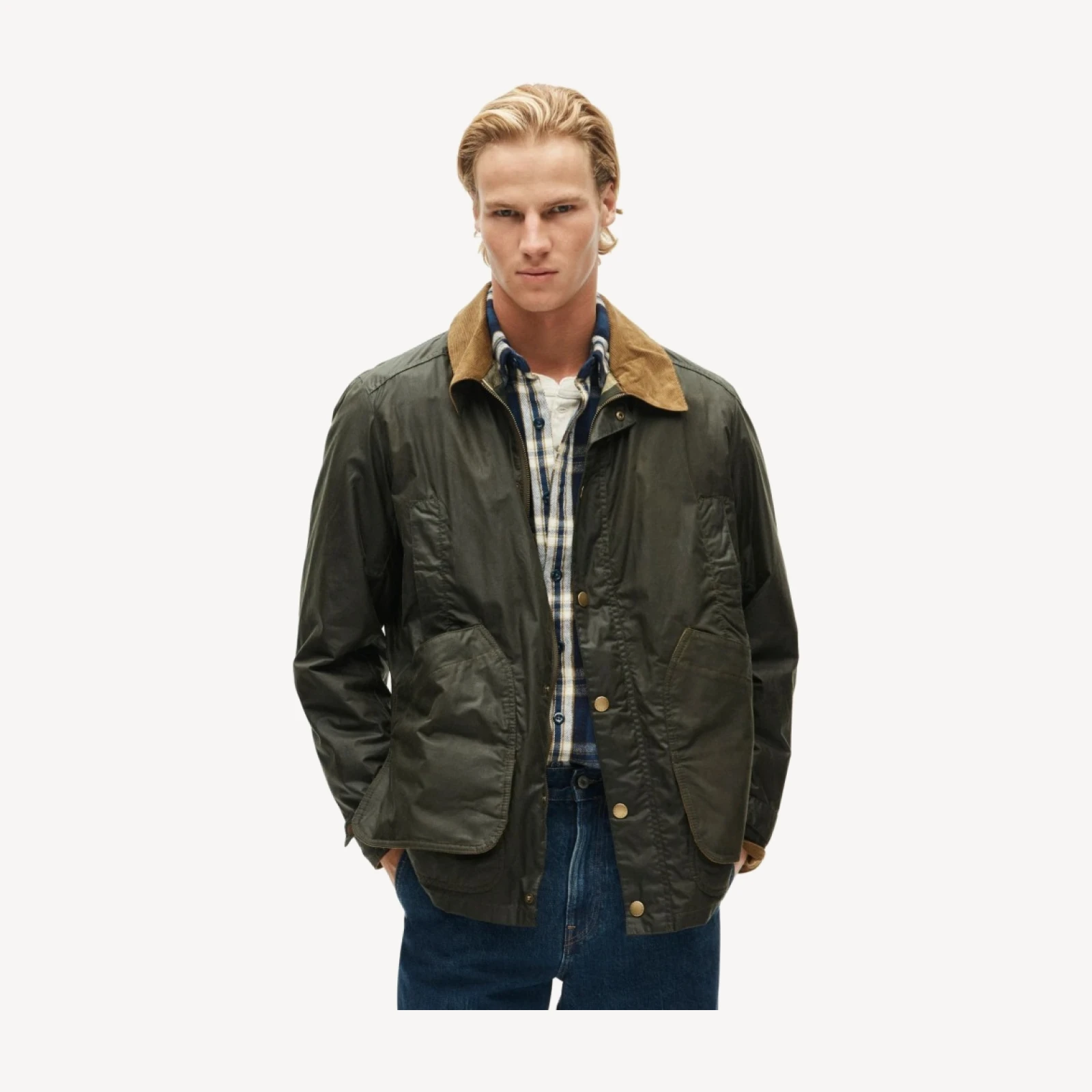 Men's Barbour® x J.Crew Barn Jacket™ in waxed cotton
