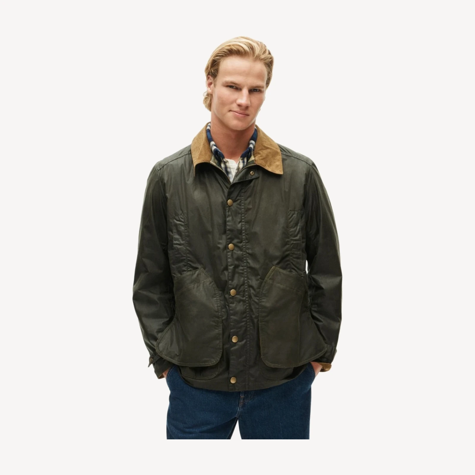 Men's Barbour® x J.Crew Barn Jacket™ in waxed cotton