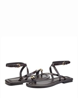 Marc Fisher Ltd. Women's Gynnie Flat Casual Strappy Sandals