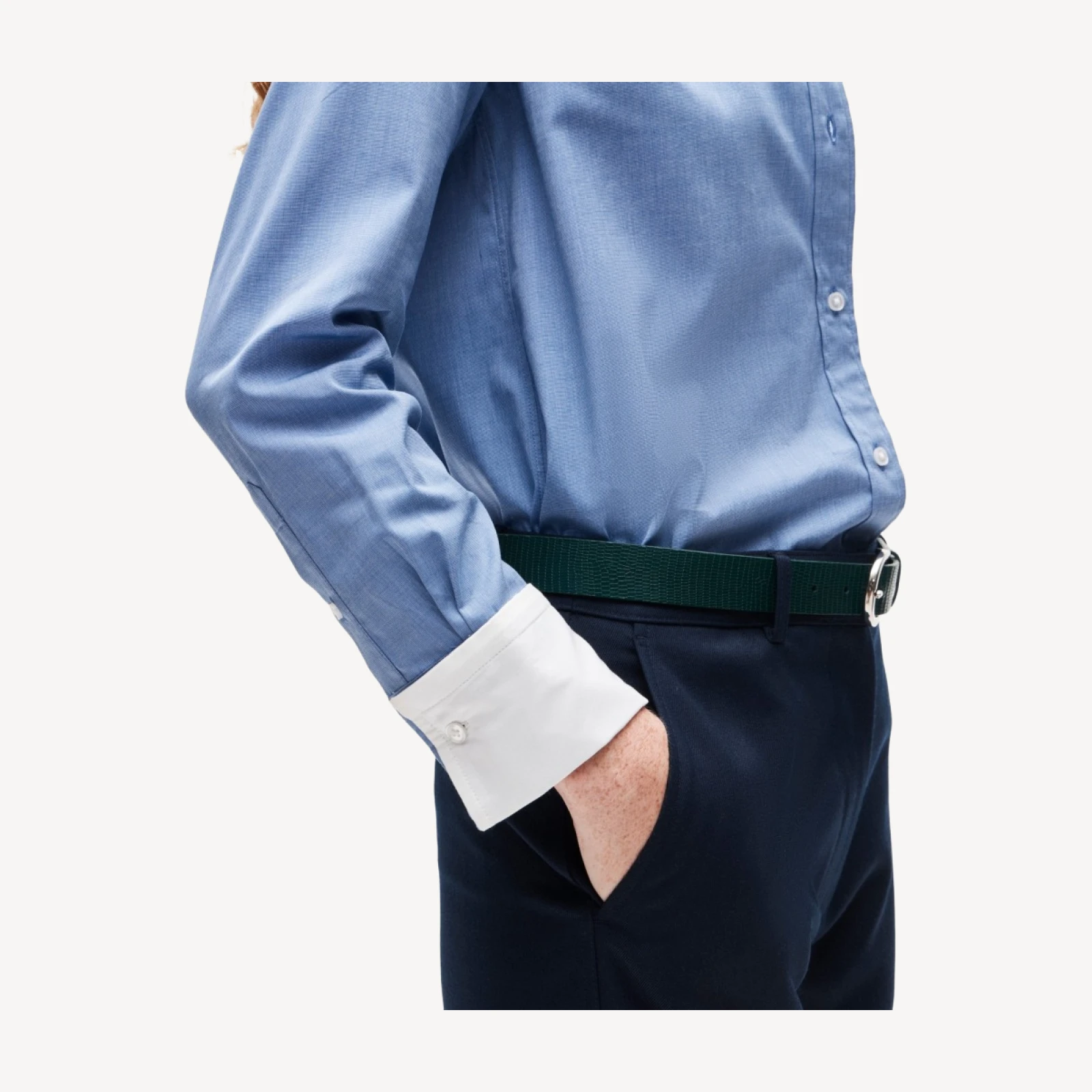 Jules double-layer button-up shirt in Greenwich poplin