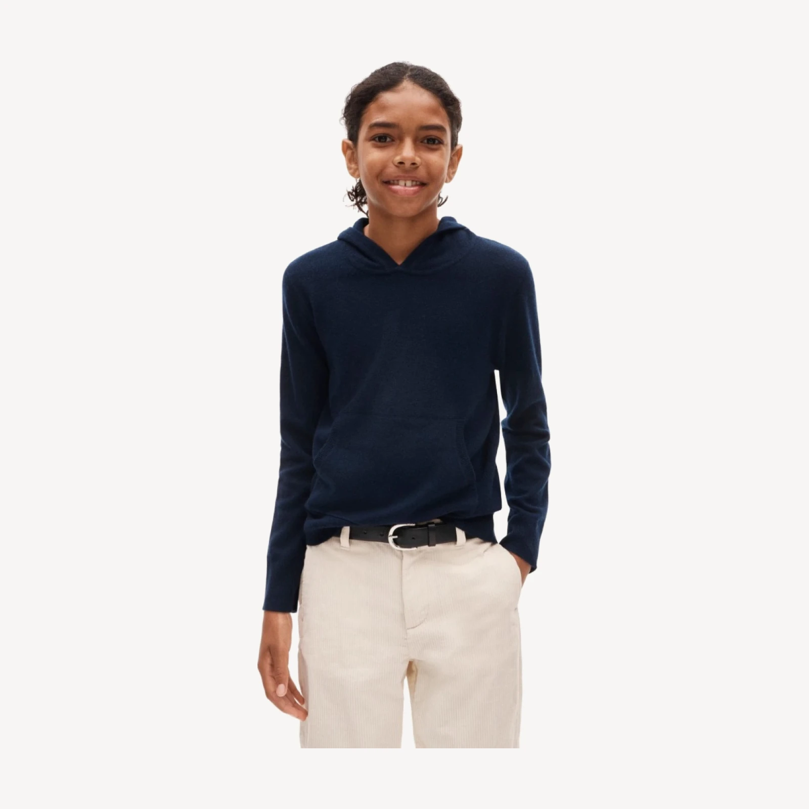 Kids' cashmere pullover hoodie