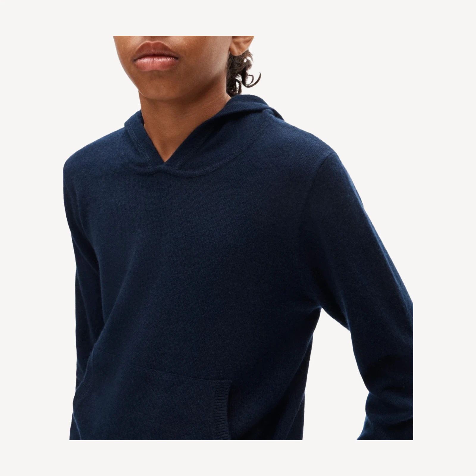 Kids' cashmere pullover hoodie