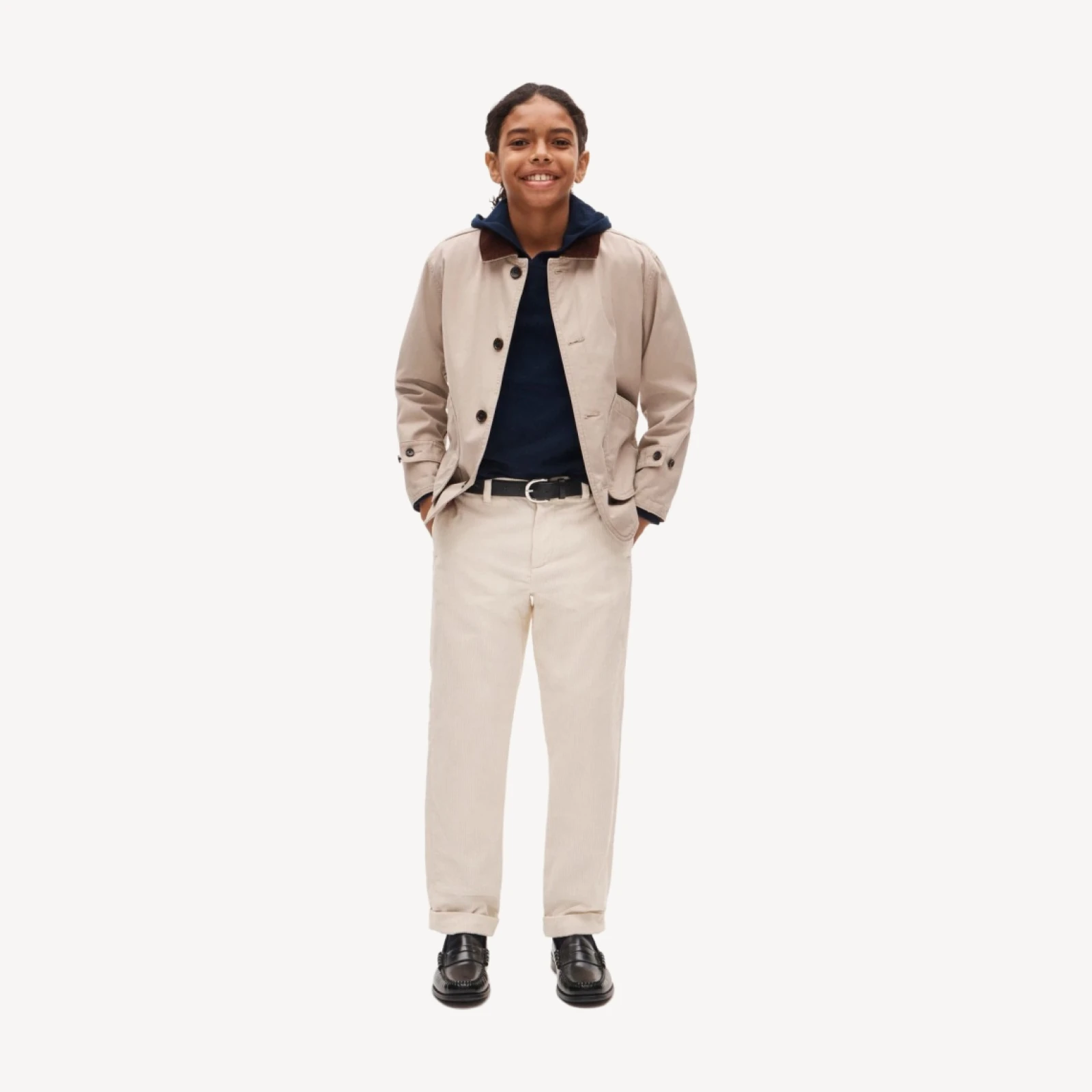 Kids' cashmere pullover hoodie