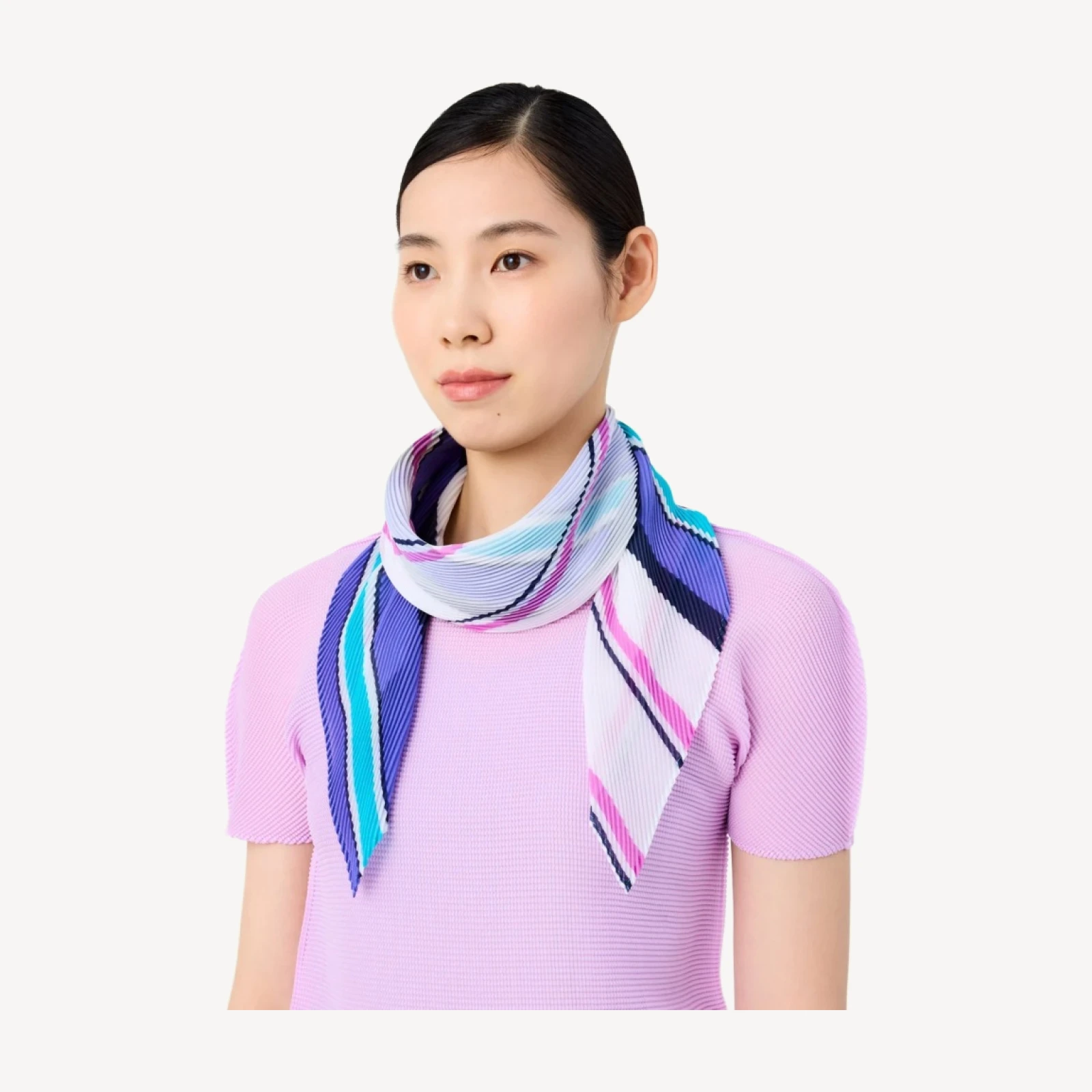 SHIRT STRIPE PLEATS STOLE