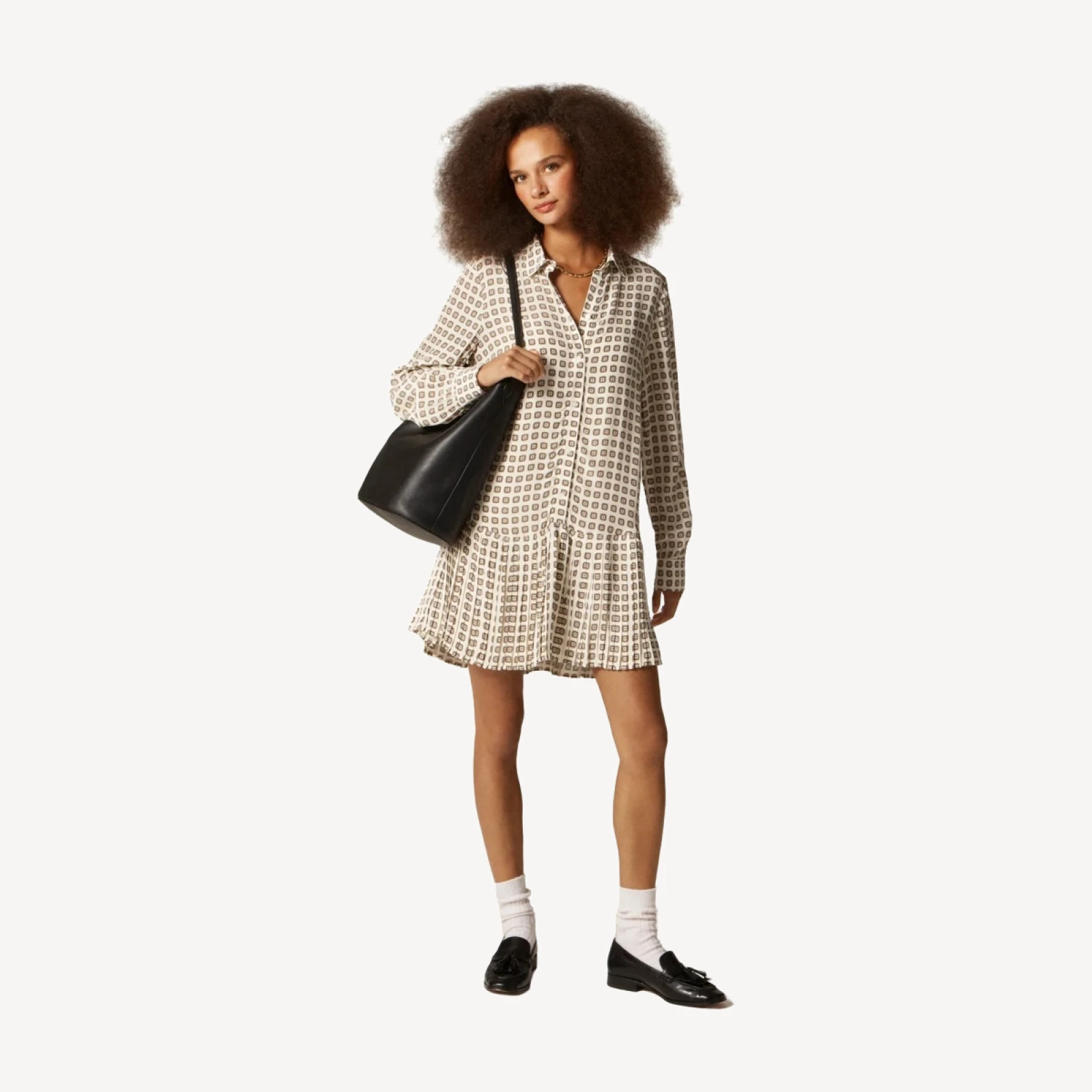 New Amelia shirt-dress in foulard print