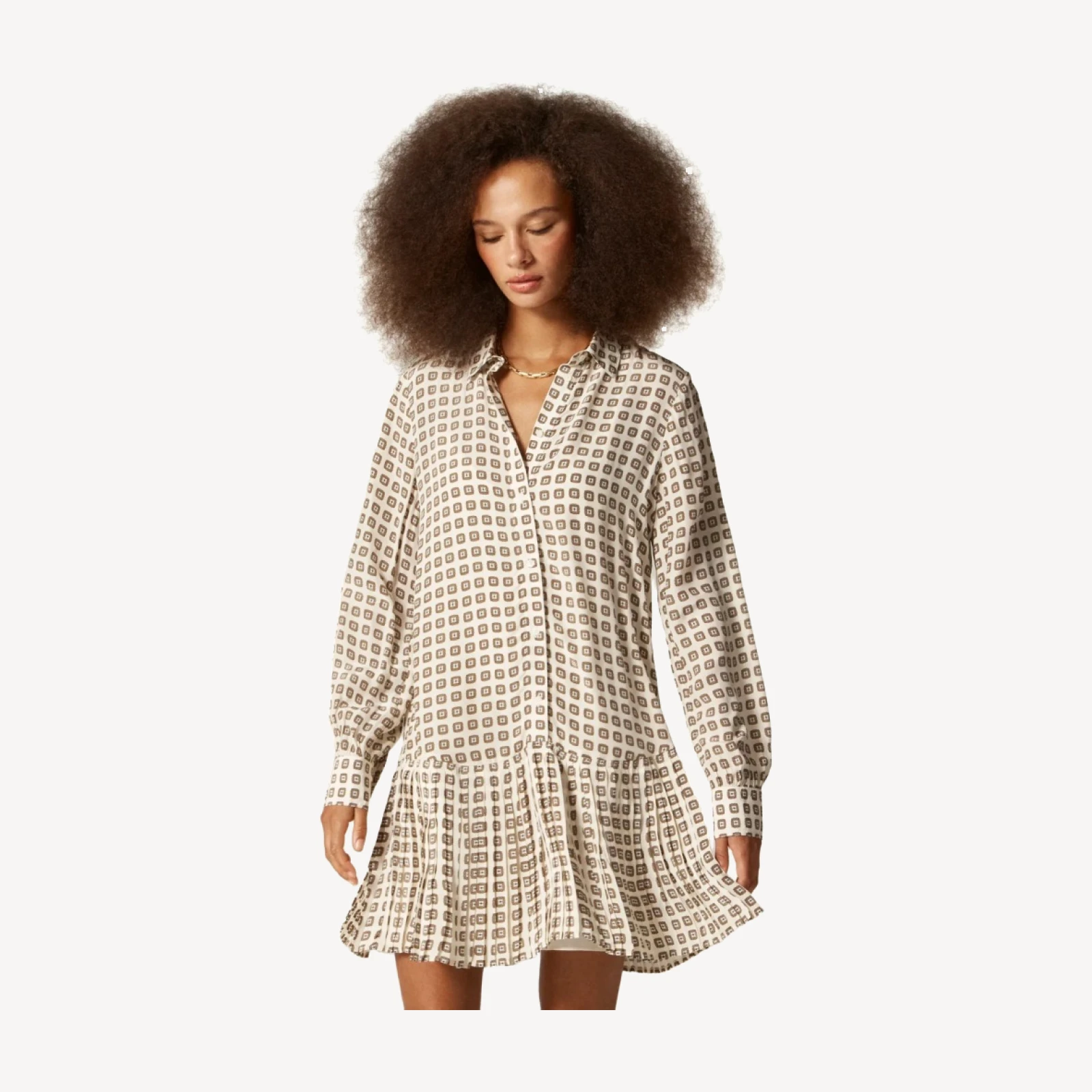 New Amelia shirt-dress in foulard print