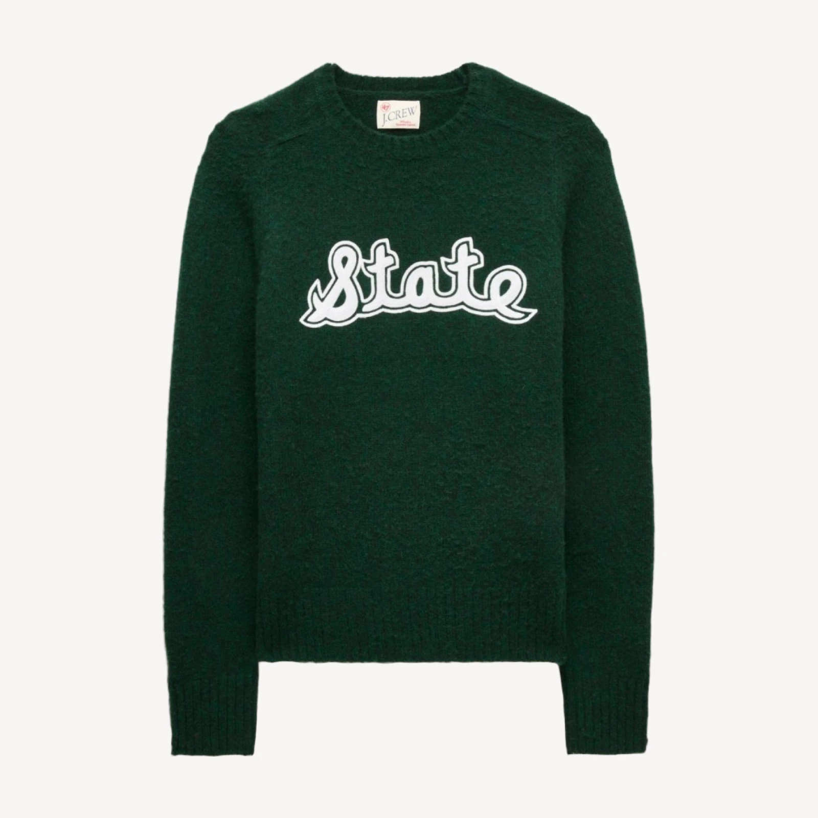 '47 x J.Crew brushed wool Michigan State sweater