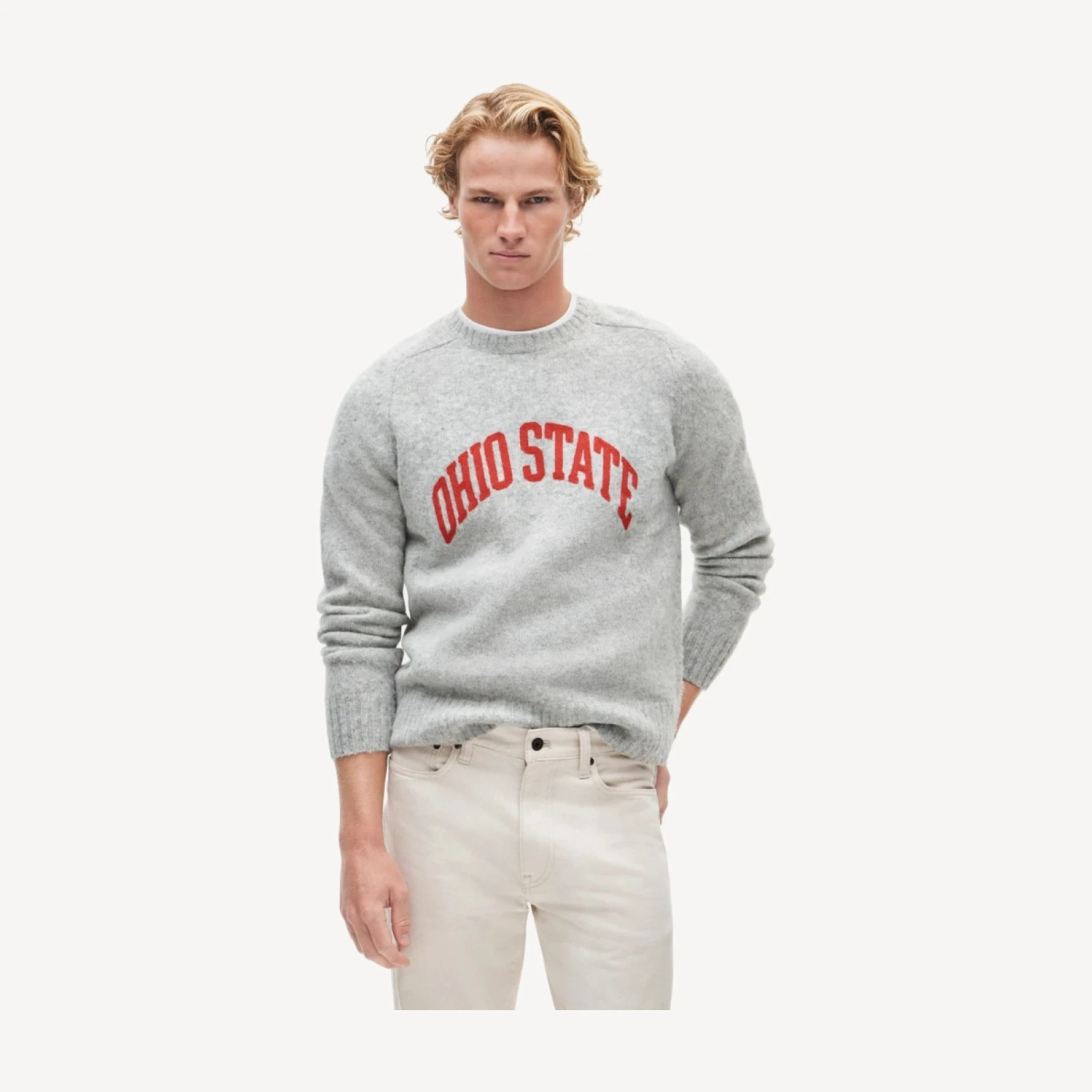 '47 x J.Crew brushed wool Ohio State sweater