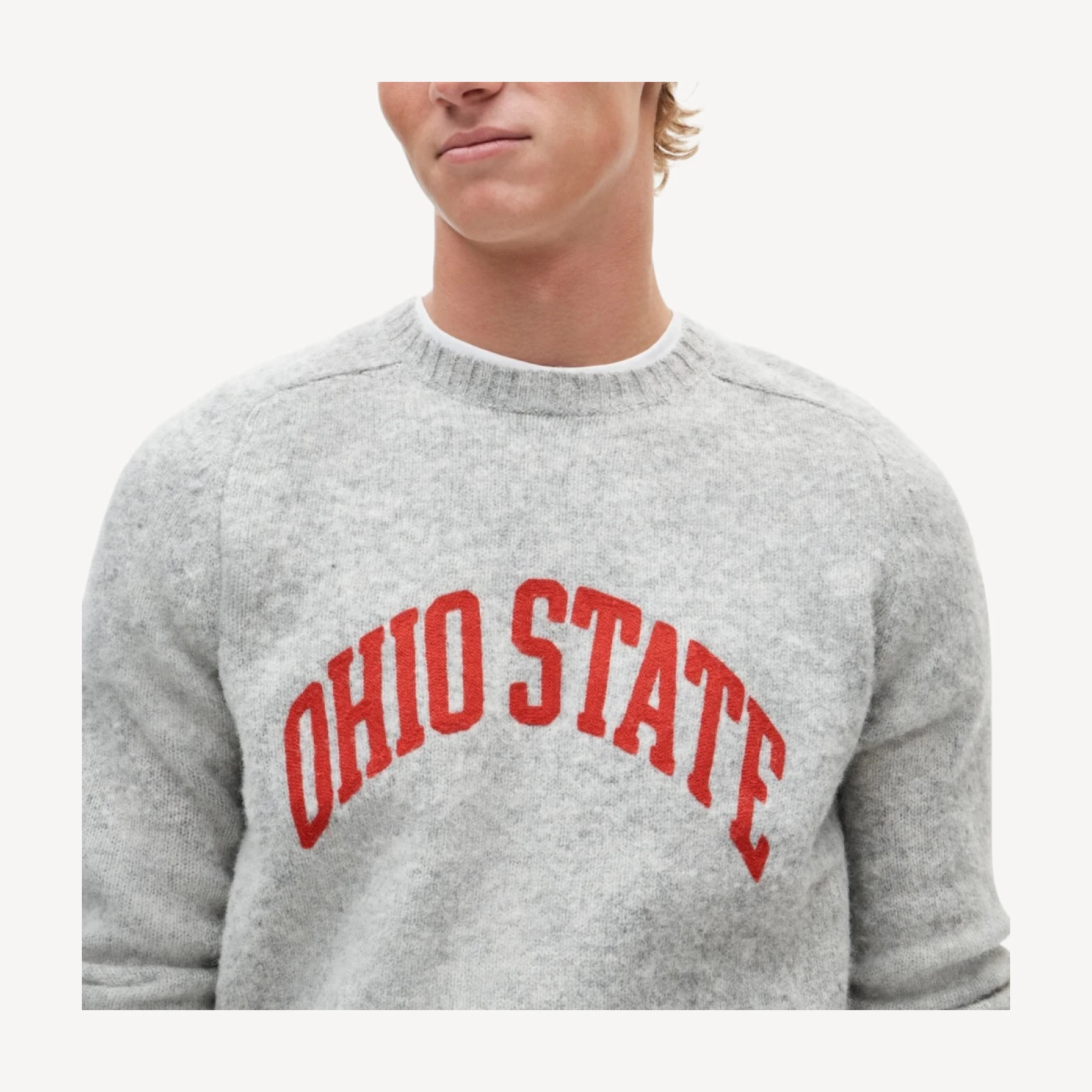 '47 x J.Crew brushed wool Ohio State sweater