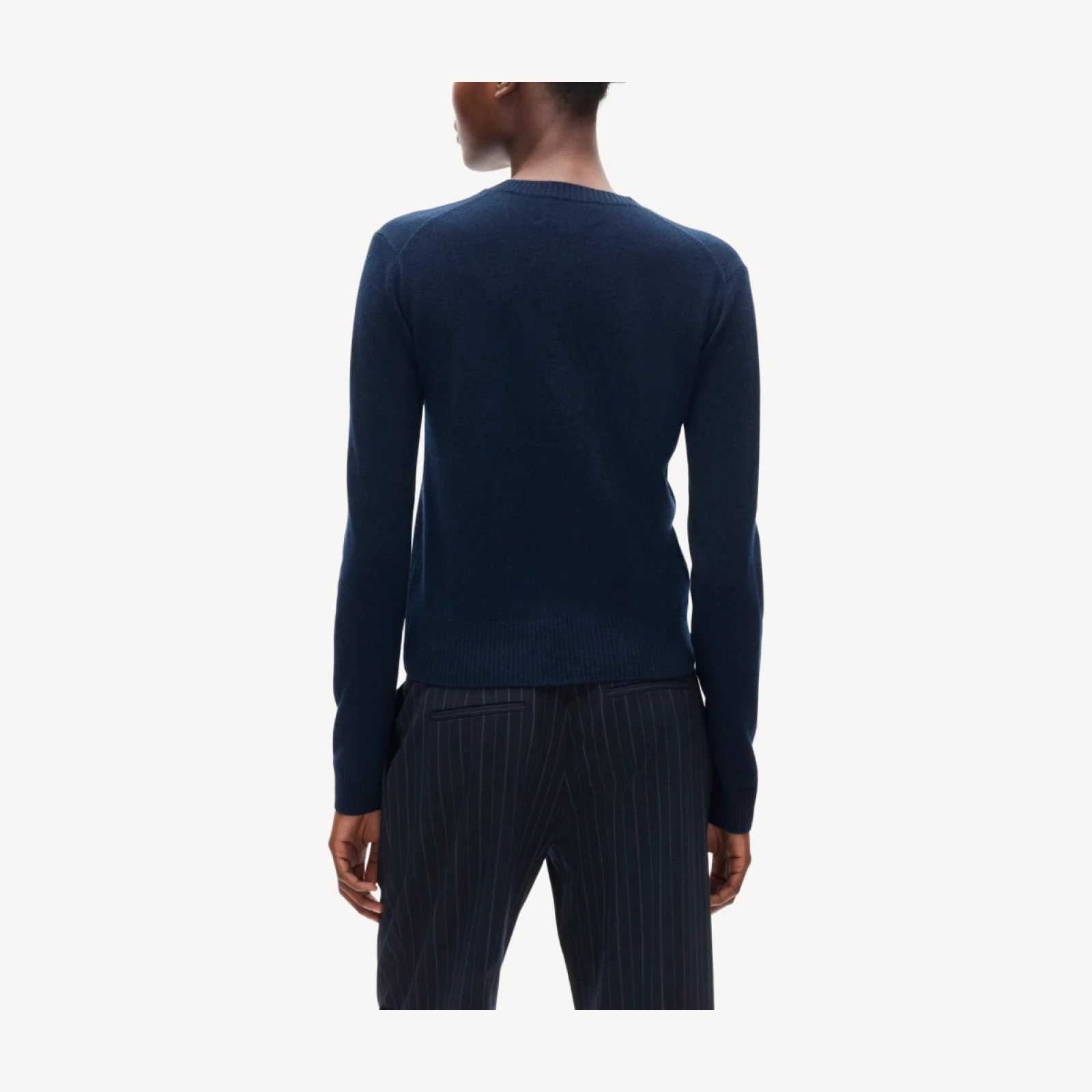 Cashmere high V-neck sweater