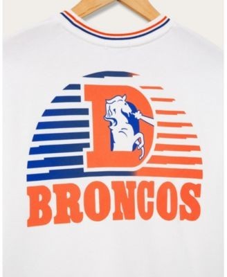 Junk Food Clothing Women's Denver Broncos Cropped Striped Rib Fleece