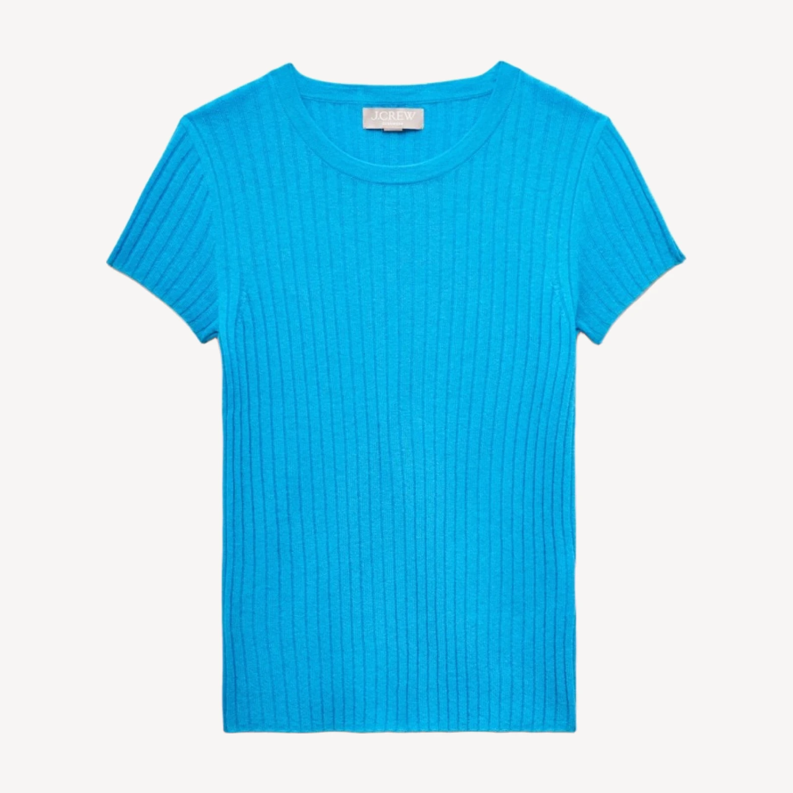 Featherweight cashmere ribbed sweater-tee