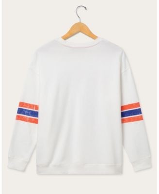 Junk Food Clothing Women's Nfl Denver Broncos Oversized Striped Fleece