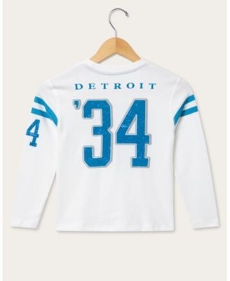 Junk Food Clothing Unisex Nfl Detroit Lions Striped Long Sleeve Tee - Little Kid, Big Kid