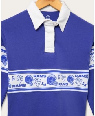 Junk Food Clothing Unisex Kids Los Angeles Rams Rugby Long Sleeve Polo - Little Kid, Big Kid