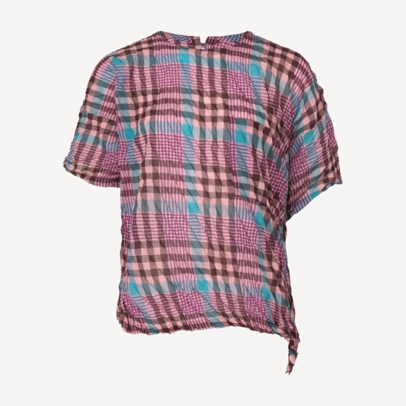 CHECK WHIPPED PLEATS SHIRT