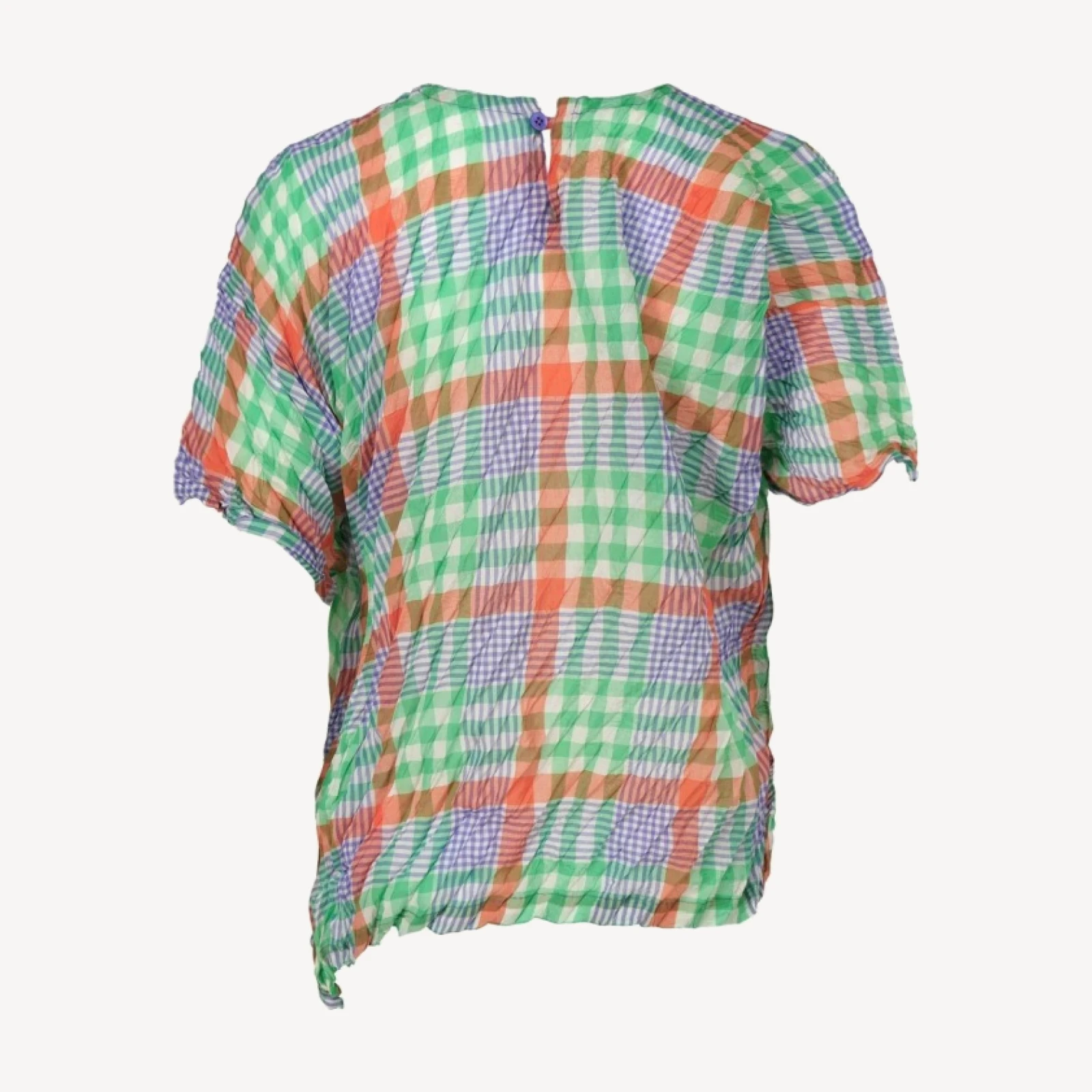 CHECK WHIPPED PLEATS SHIRT