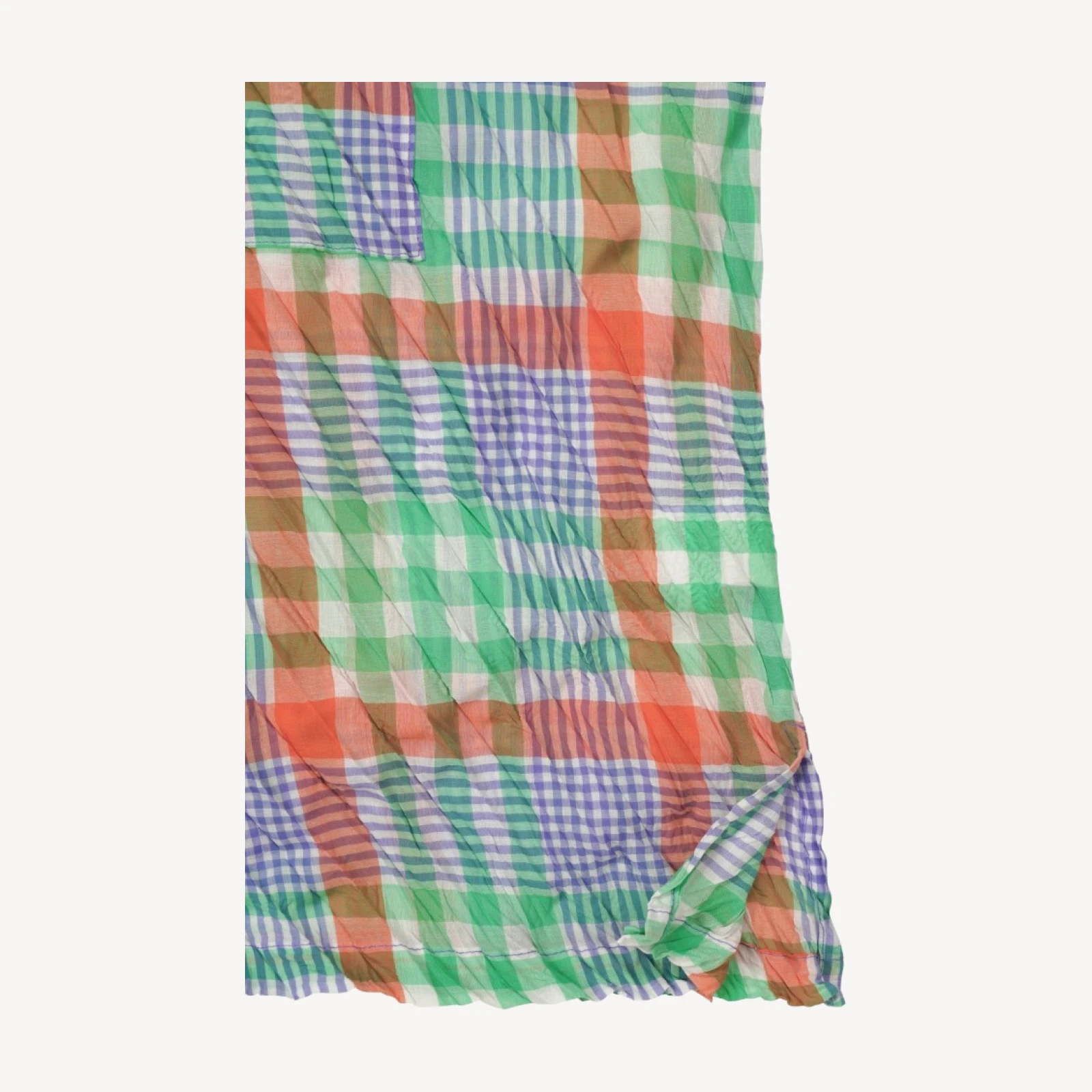 CHECK WHIPPED PLEATS SHIRT