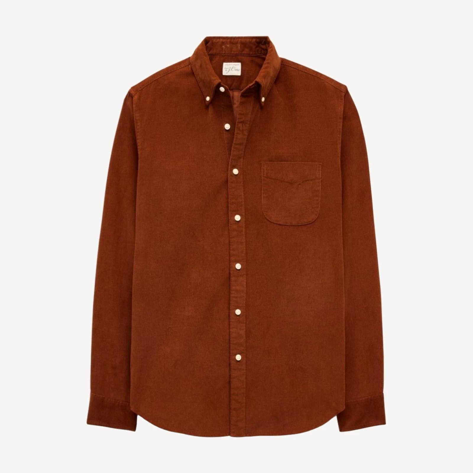Fine-wale corduroy shirt