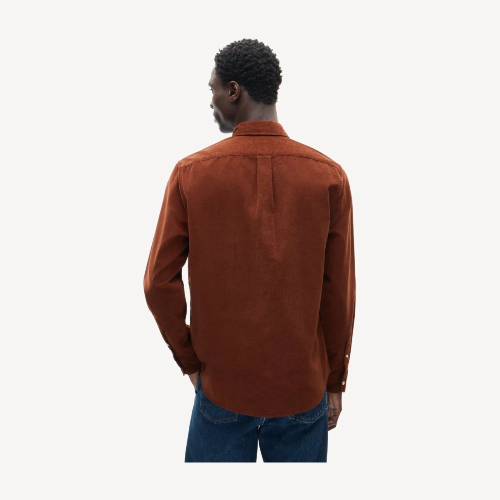 Fine-wale corduroy shirt